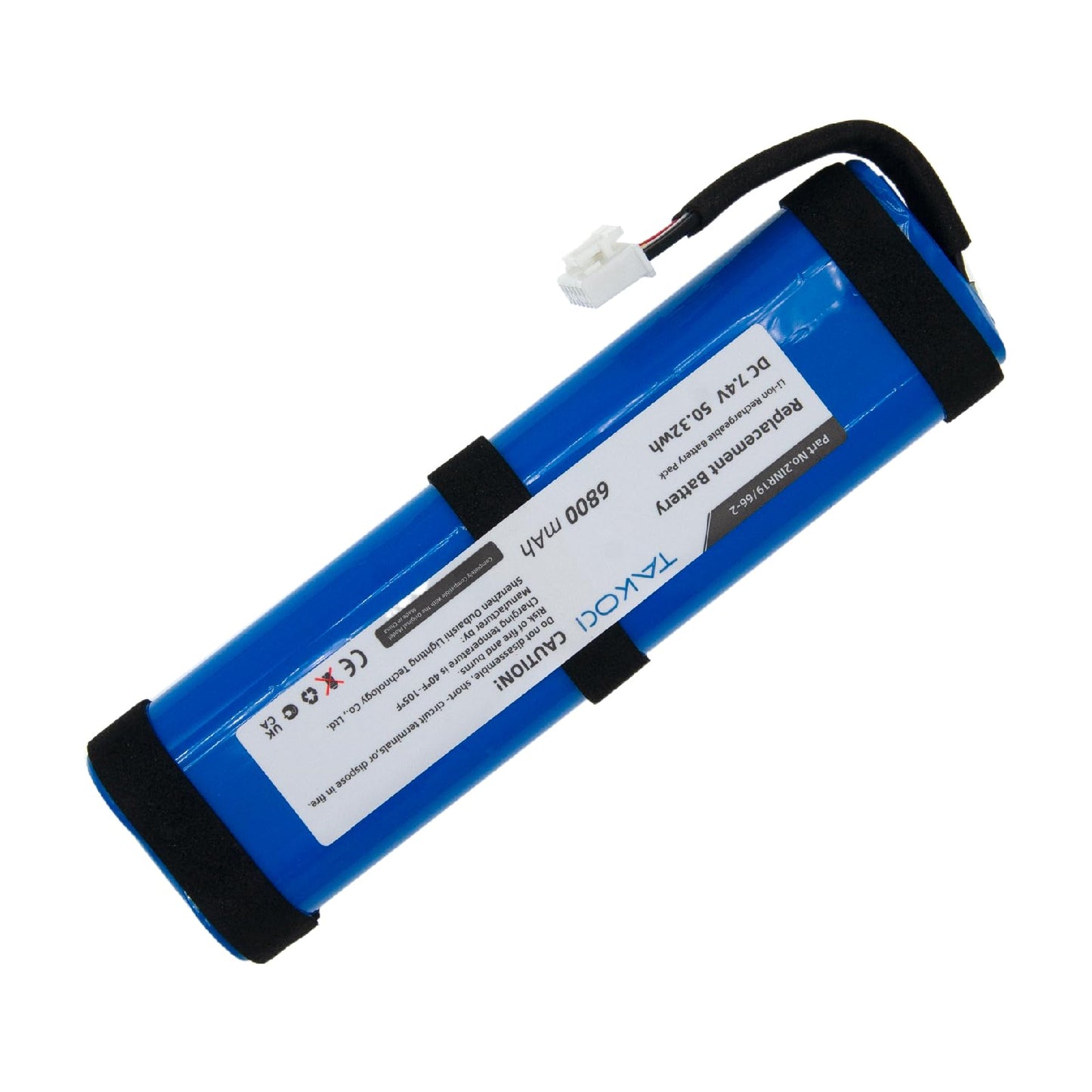 Xtreme 2 Replacement 6800mAh Battery for XTREME2BLKAM, XTREME2BLUAM,fits Part No 2INR19/66-2, SUN-INTE-103, 7.4V