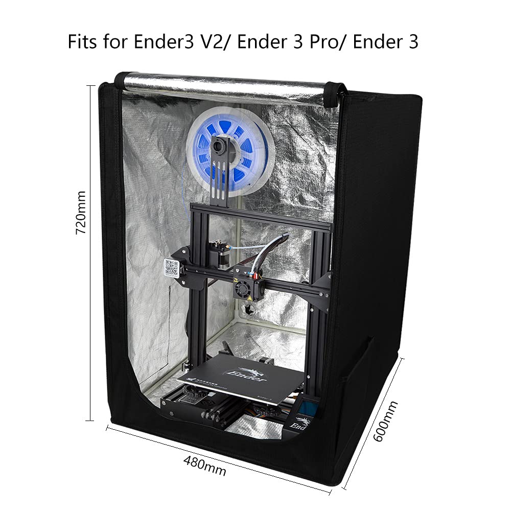 Creality Enclosure 3D Printer Series Enclosure Fireproof and Dustproof Tent Constant Temperature Protective Cover Room for Creality Ender 3V2/Ender 3Pro/Ender 3 3D Printer
