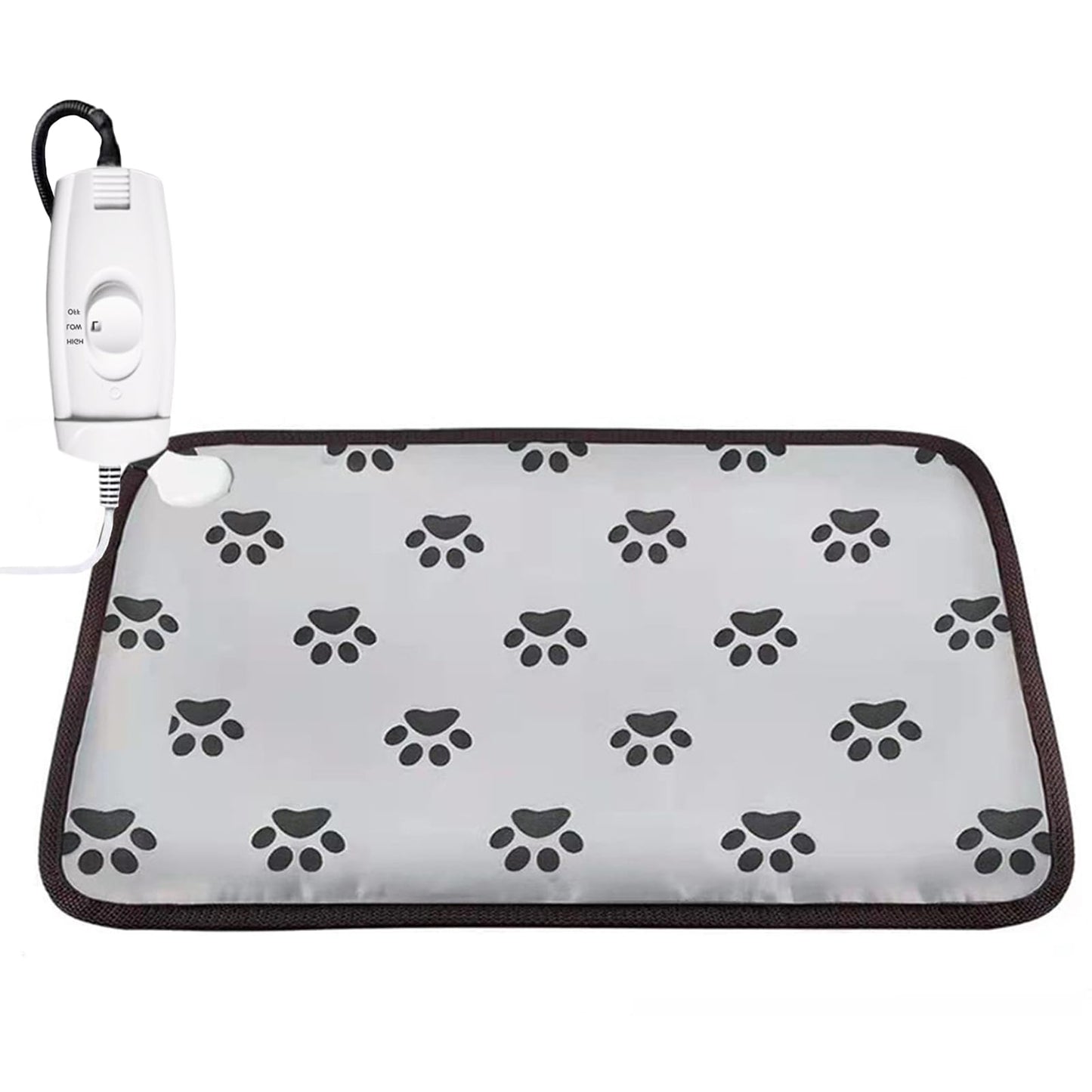 WOWOHA Pet Heating Pad for Cats Electric Heated Bed Mat for Kitty Waterproof Cat Warming Pad Pet Heated Pad (18" * 18" Footprint)