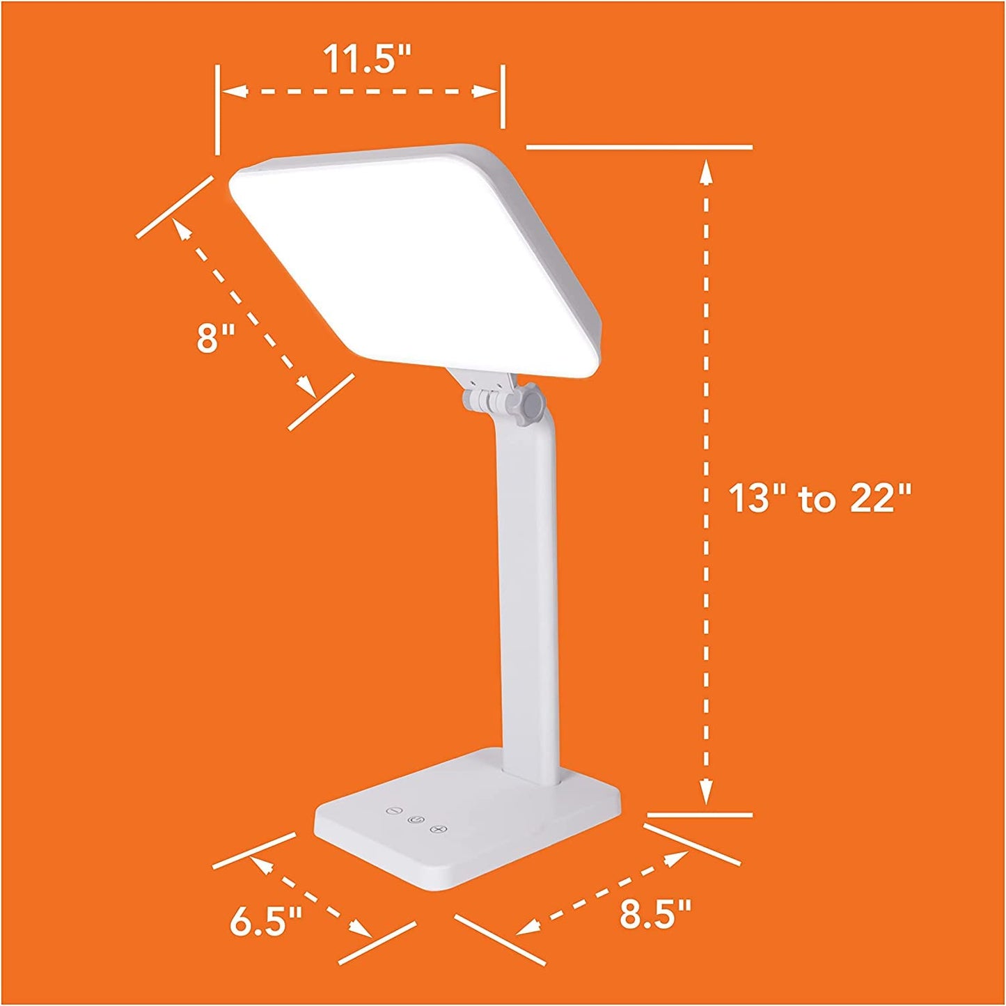 Theralite Aura Bright Light Therapy Lamp - 10,000 LUX LED - Sun Lamp Mood Light to Fight Low Energy and Sunlight Deprivation, White