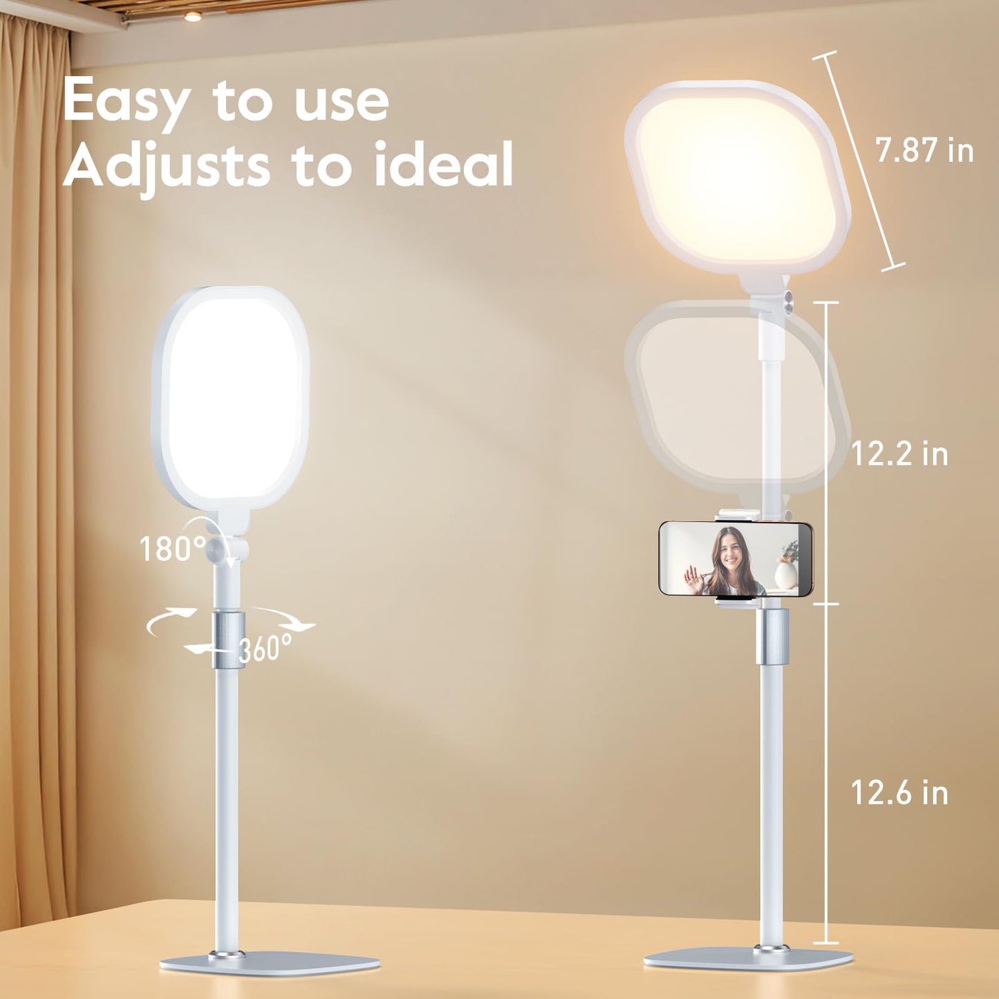Desktop Video Conference Light for Zoom Meeting (1Pack White)