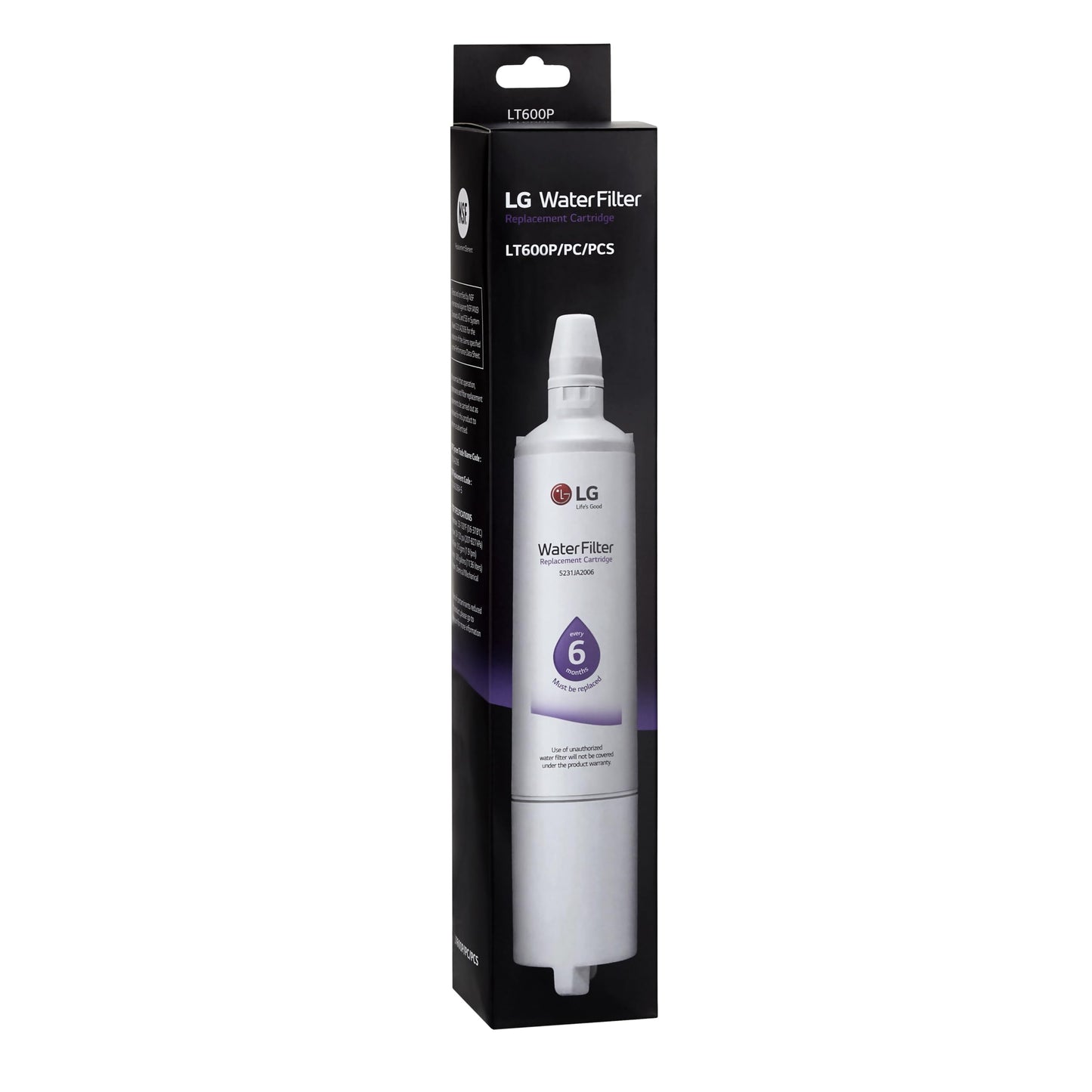 LG LT600P Genuine Replacement Refrigerator Water Filter, 1-Pack