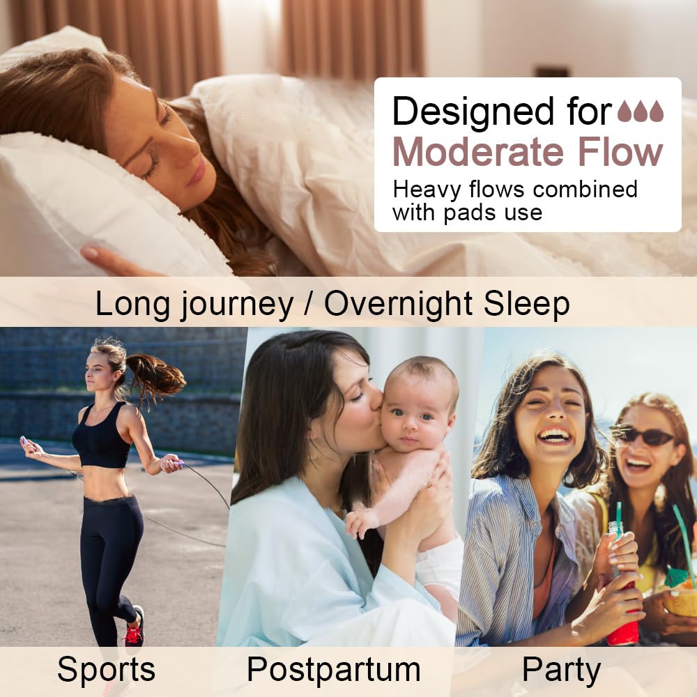 Battewa Leak Proof Underwear for Women Incontinence Bladder Leak Assurance Underwear Waterproof Protective Briefs Absorbent Adult Panties 100ML (Black 3XL)