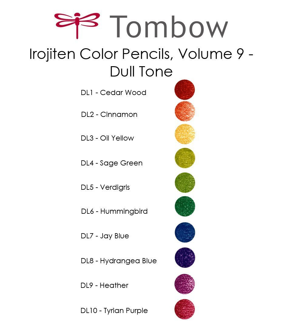 Tombow Irojiten Color Dictionary Colored Pencils, Seascape Collection, 30 Pencil Set (51527)