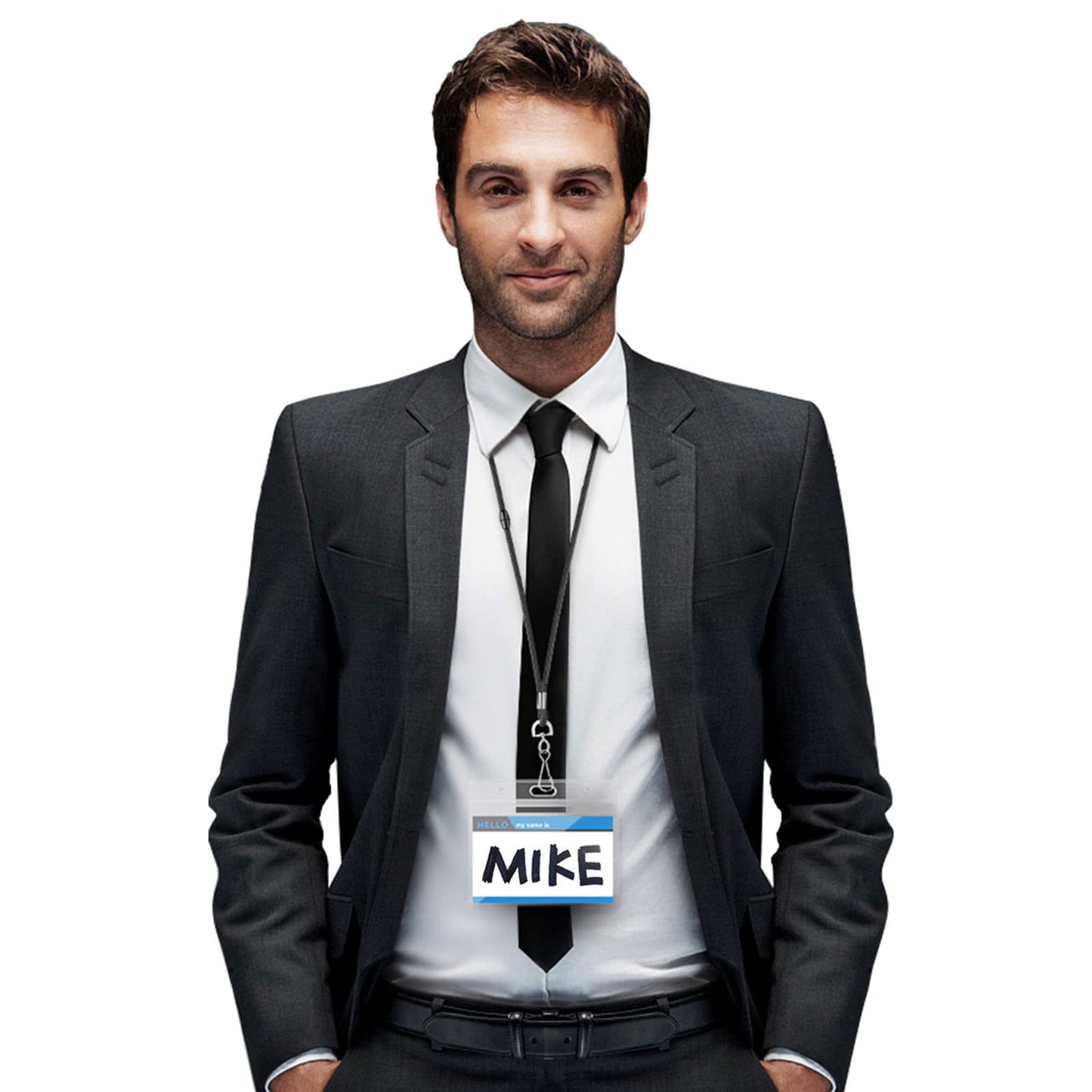 Breakaway Lanyards for ID Badges 100 Pack Black with ID Holder, Clear Horizontal 4x3 ID Badge Holder with Lanyard, Waterproof Name Badge Holders, Bulk Neck Lanyards for Office School Conference Events
