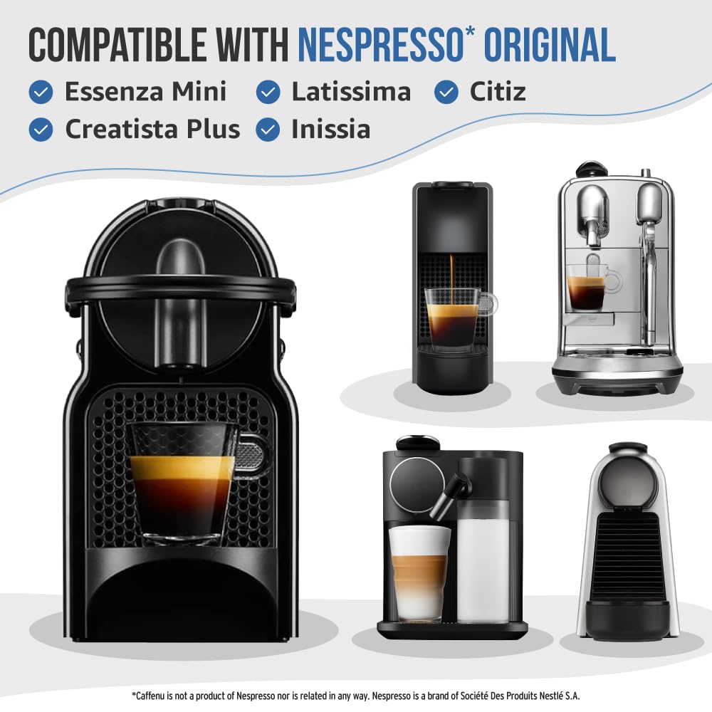 Caffenu Cleaning Pods Compatible with Nespresso Originaline. Improves Coffee Flavor. 5 Cleaning Capsules, Use with Descaling Kit.