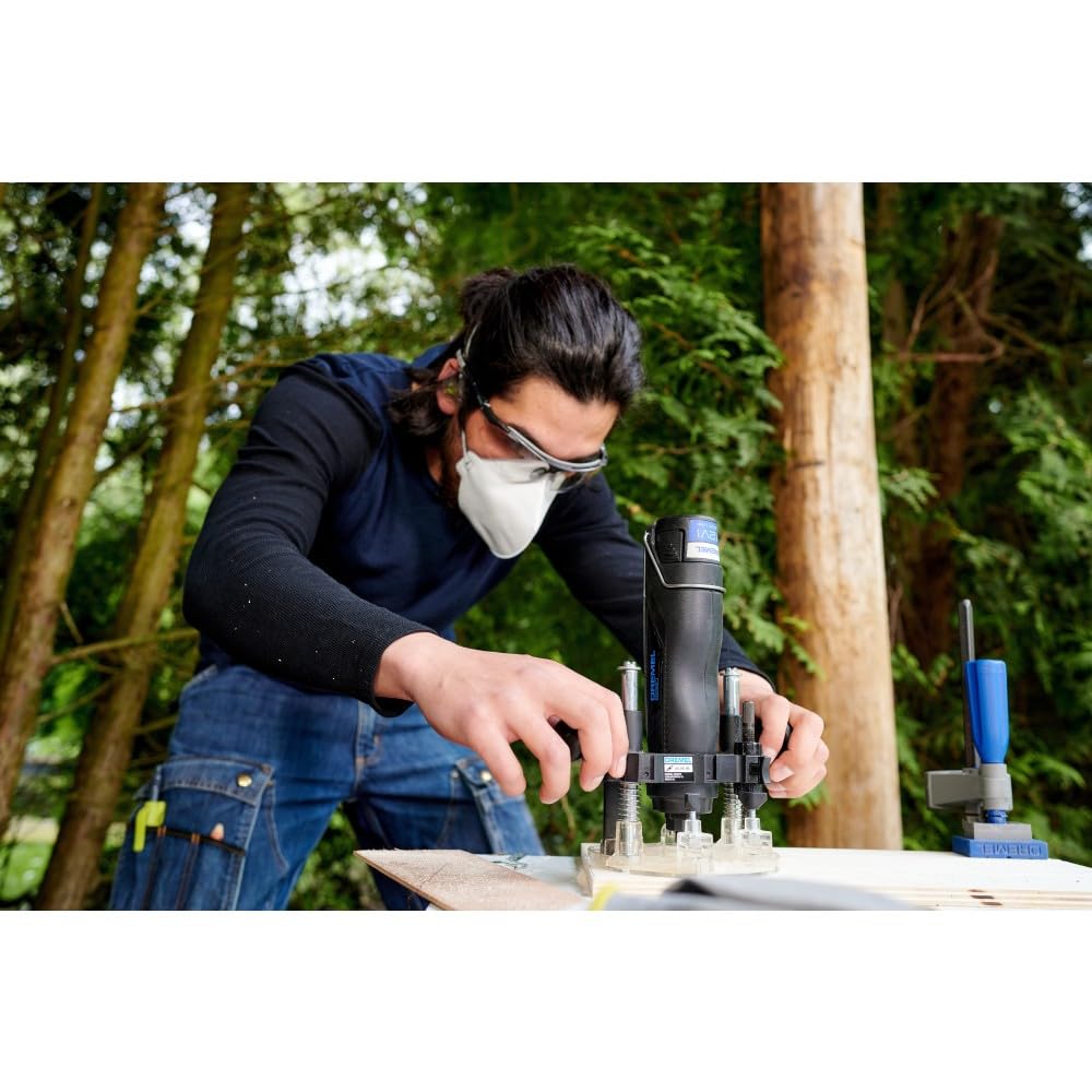 Dremel 335-01 Rotary Tool Plunge Router Attachment, Compact & Lightweight for Light-Duty Routing Projects, Perfect for Woodworking & Inlay Work