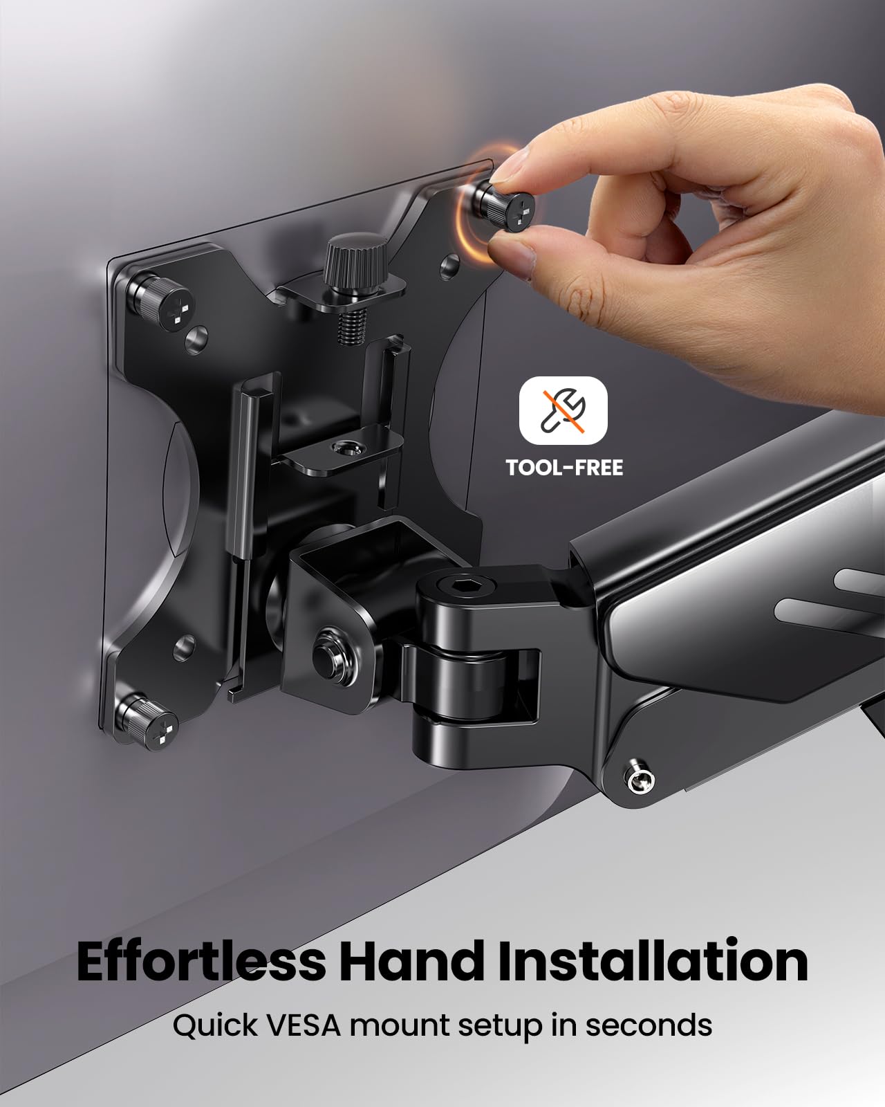 ErGear Single Monitor Arm, Adjustable Gaming Desk Monitor Mount for 13-34″ Screens, Up to 19.8 lbs, Enhanced Stability with Integrated C-Clamp, Upgraded Cable Management, VESA 75x75/100x100mm, Black