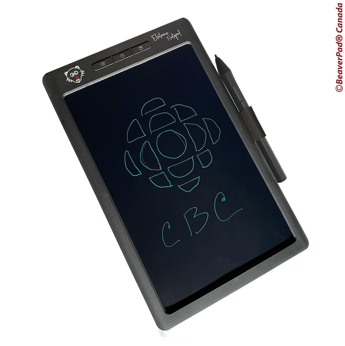 BeaverPadⓇ LCD Writing Pad/Drawing Board (Ewriter) and Graphics Tablet with Memory, Save and Bluetooth Function (Grey)