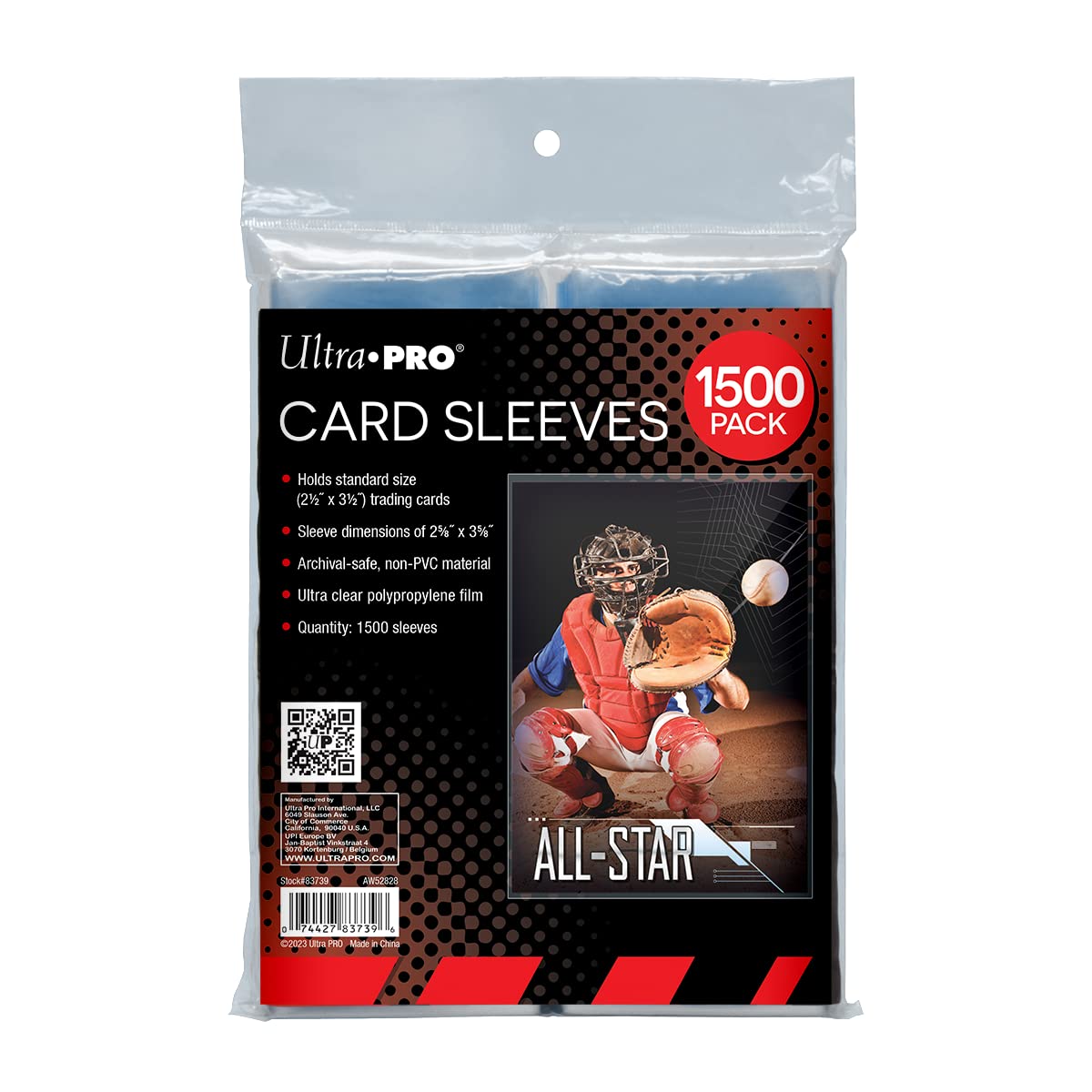 Ultra Pro - Clear Card Sleeves for Standard Size Trading Cards - 1500 Total, Polypropylene Material