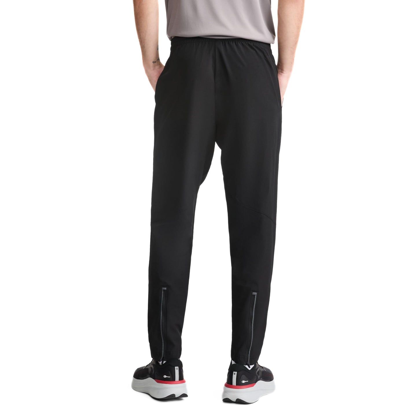 Champion Men's MVP Lightweight Woven Moisture Wicking Athletic Pants, 30.5", Black, Large