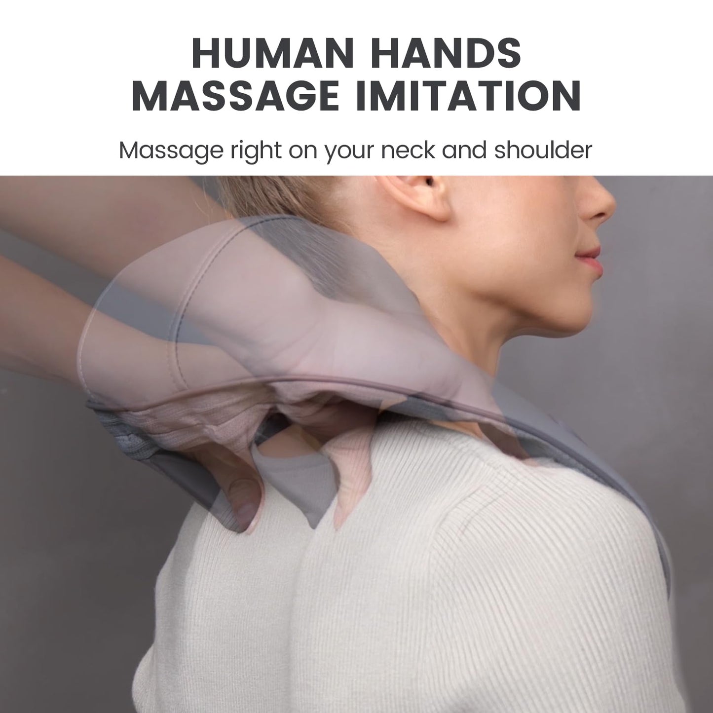 Breo N5 Mini Neck Massager with Heat, Electric Massager for Neck & Shoulder, Shiatsu Shoulder Massager, Massage Pillow for Neck, Back, Shoulder, Deep Cervical Massage at Home for Muscle Relaxation, Mother's day gift