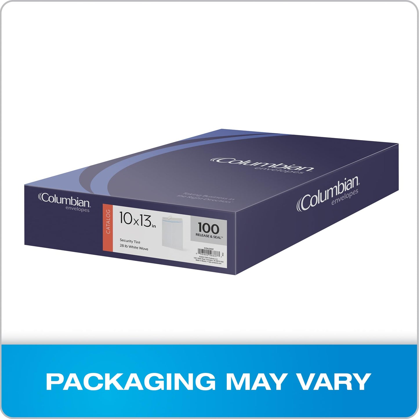 Columbian 10 x 13 Catalog Envelopes, Self Seal Closure, Security Tint, 28 lb White Wove, for Mailing Flat Letter Size Documents, 100 Per Box (COLO337)