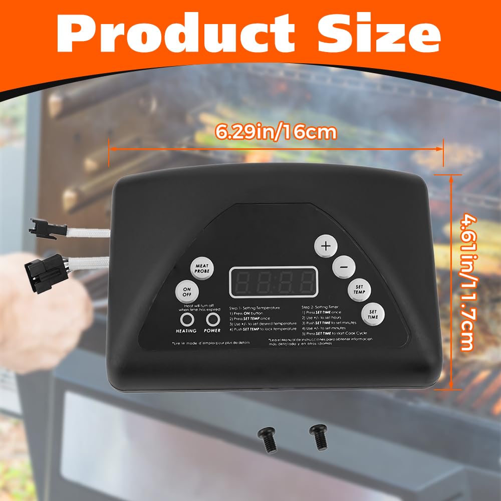 TEENGSE 9907100008 Smoker Thermostat Digital Control Panel Kit, Compatible with Masterbuilt 20071914/20071814/20070511 Top Controller Panel Electric Smoker