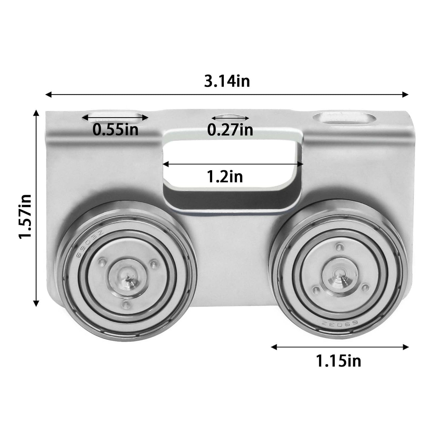 P2750-EG Trolley Assembly 4 Wheel Light Duty for Use with All 1-5/8" P1000, P1001, P5000, P5001, P5500, P5501 or Taller Strut Channel, Unistrut, Superstrut (4Pack)