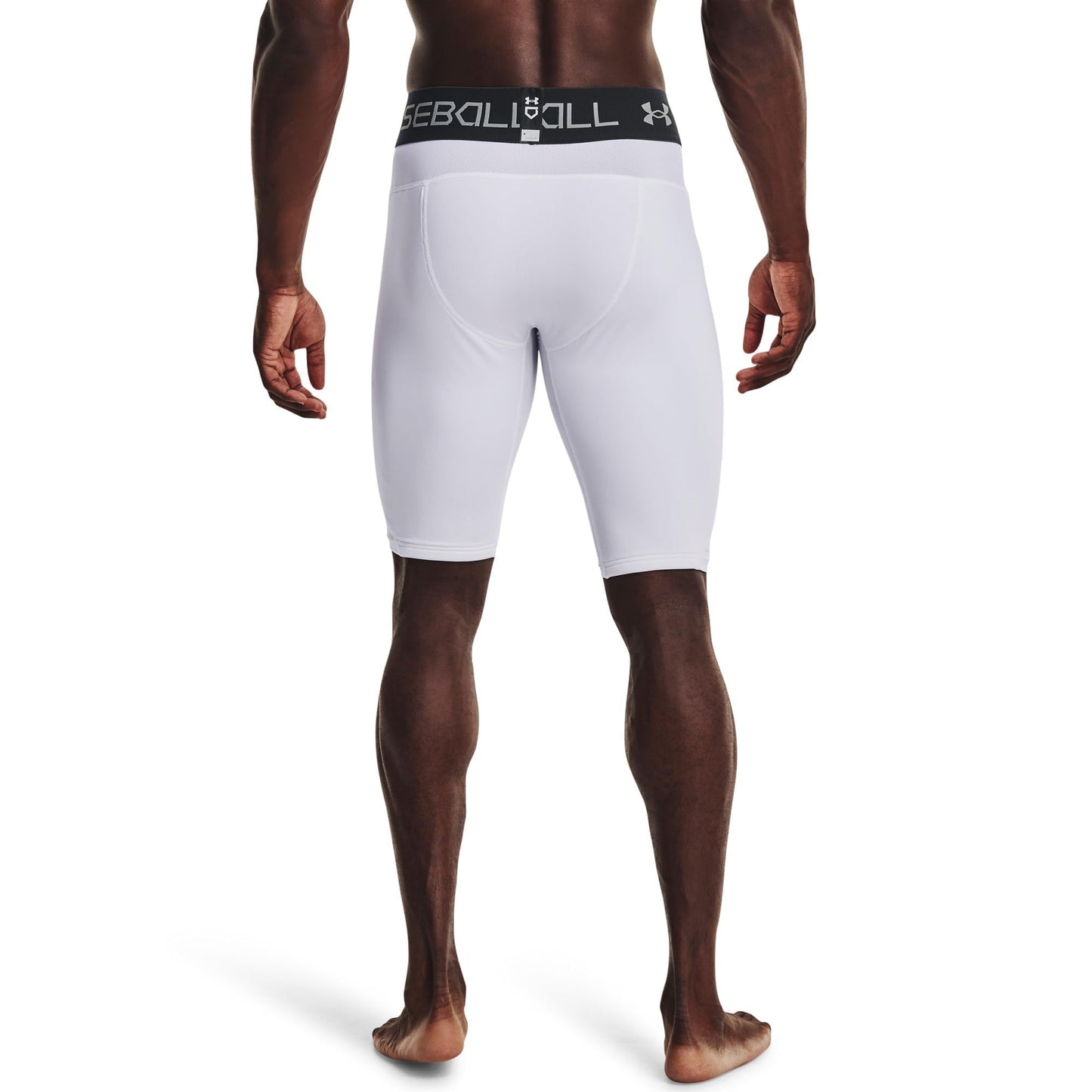 Under Armour Men's Utility Sliding Shorts 21, White (100)/Mod Gray, X-Large