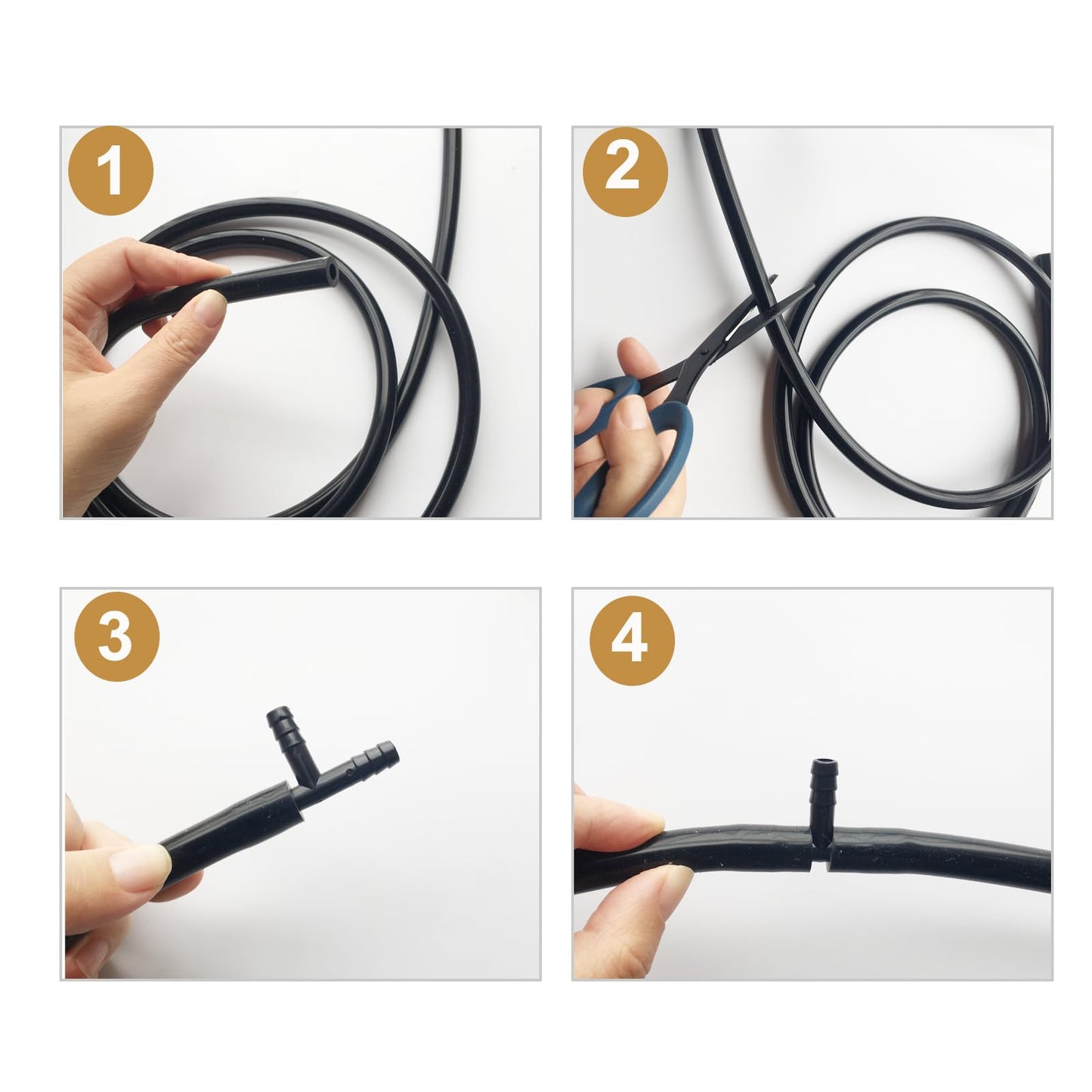 Silicone Vacuum Hose with 12 Sizes 120PCS Nylon Connector, 3/4/5/6/8/10mm ID,2M 6PSC 130PSI Silicone Vacuum Hose Kit for Automobile (3mm+4mm+5mm+6mm+8mm +0.39 4 in+connector)