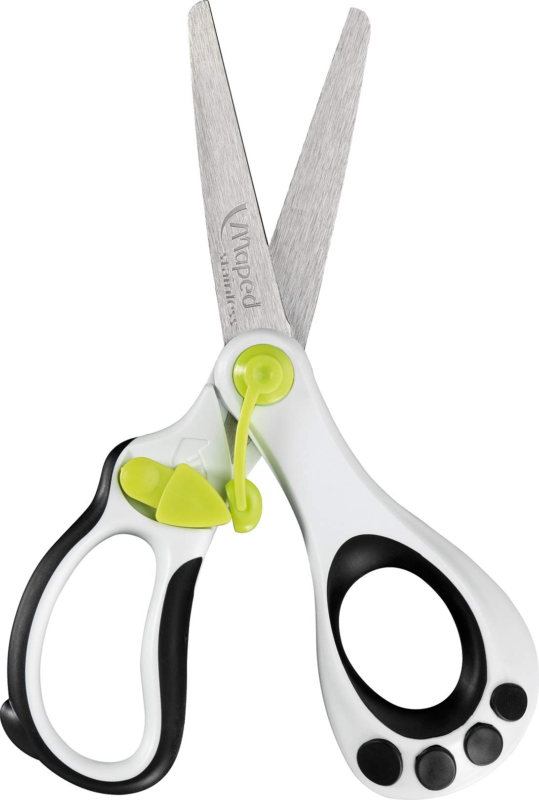 Maped Koopy Spring Scissors, 13cm, Black and White, Pack of 20 (137910)