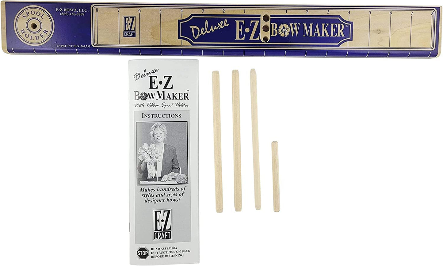 Deluxe EZ BowMaker - Bow Making Tool - Crafting Bowmaker - Professional Designer Bow Maker - DIY Wreath Bows, Hair Bows, And More