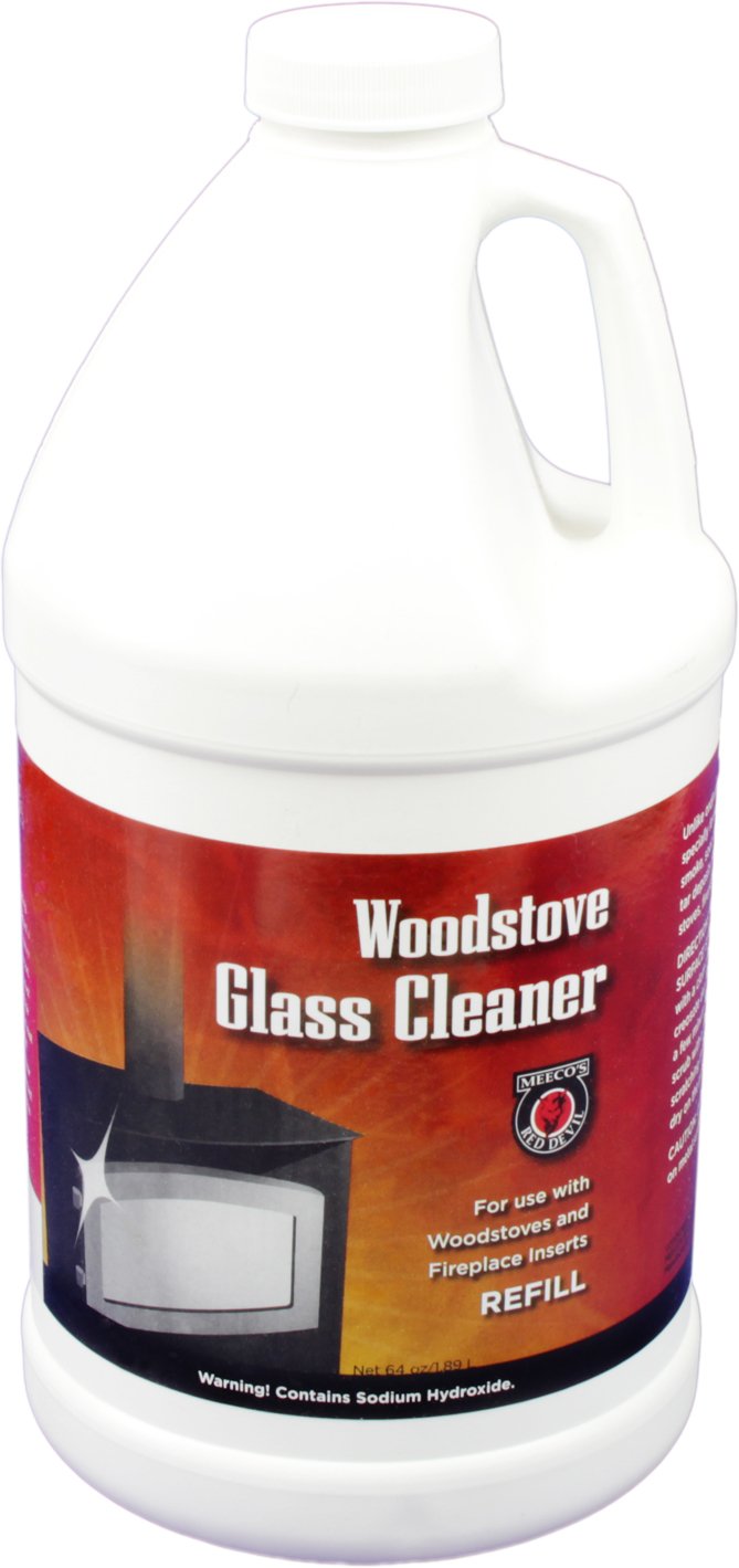 MEECO'S RED Devil 702 Woodstove Glass Door Cleaner Refill (64oz) - Formula for Removing Baked-On Creosote, Smoke, Soot, and Dirt - Made in The USA