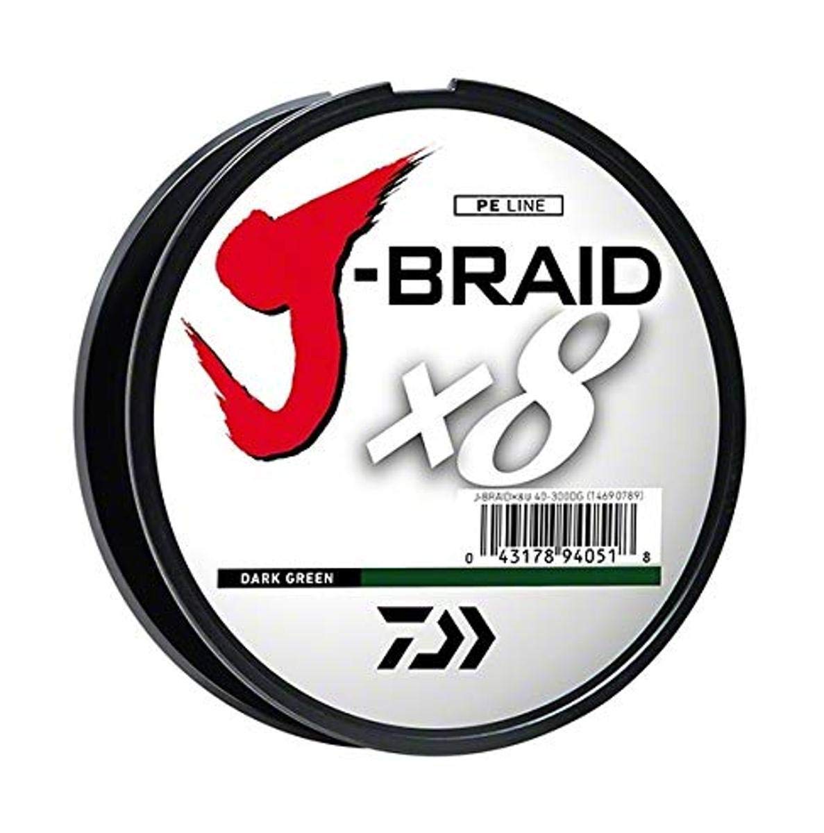 Daiwa J-Braid Grand Braided Line 20lb 300yd Green- JBGD8U20-300DG