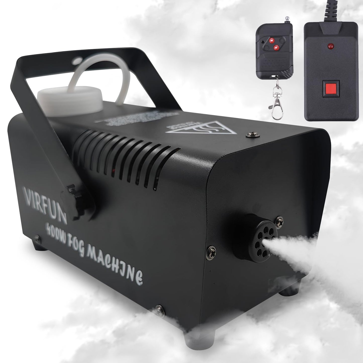 Portable Halloween and Party Fog Machine with Wireless Remote Control,VIRFUN Smoke Machine for Holidays, Weddings with Overheat Protection