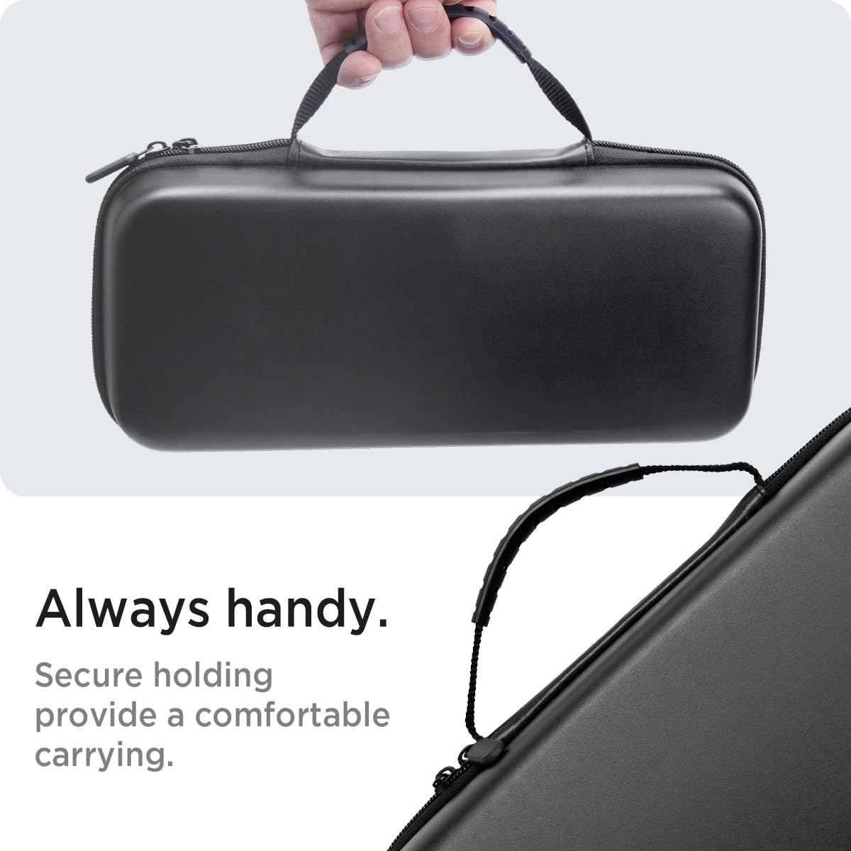 Miimall Carrying Case for ASUS Rog Ally/ASUS Rog Ally X,Shockproof Hard Shell Protective, Large Capacity Portable Hard Shell Travel Bag with Built-in 10 Storage Card Slots (Black)