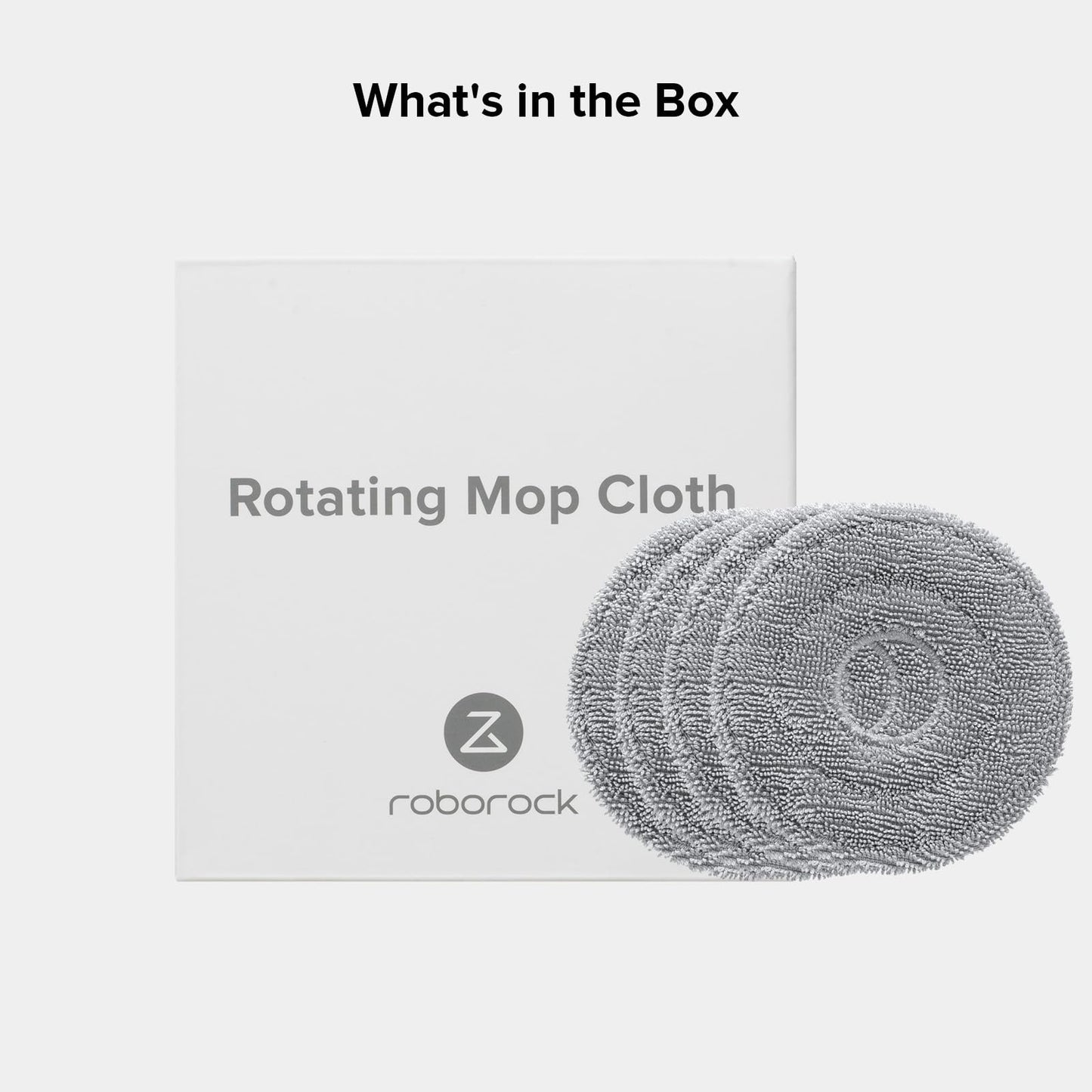 roborock Rotating Mop Cloth for Saros 10R & Saros Z70 Robot Vacuum Cleaner, 4PCS High-Absorbency Microfiber, 200 RPM Spinning Speed, 30 Water Flow Levels