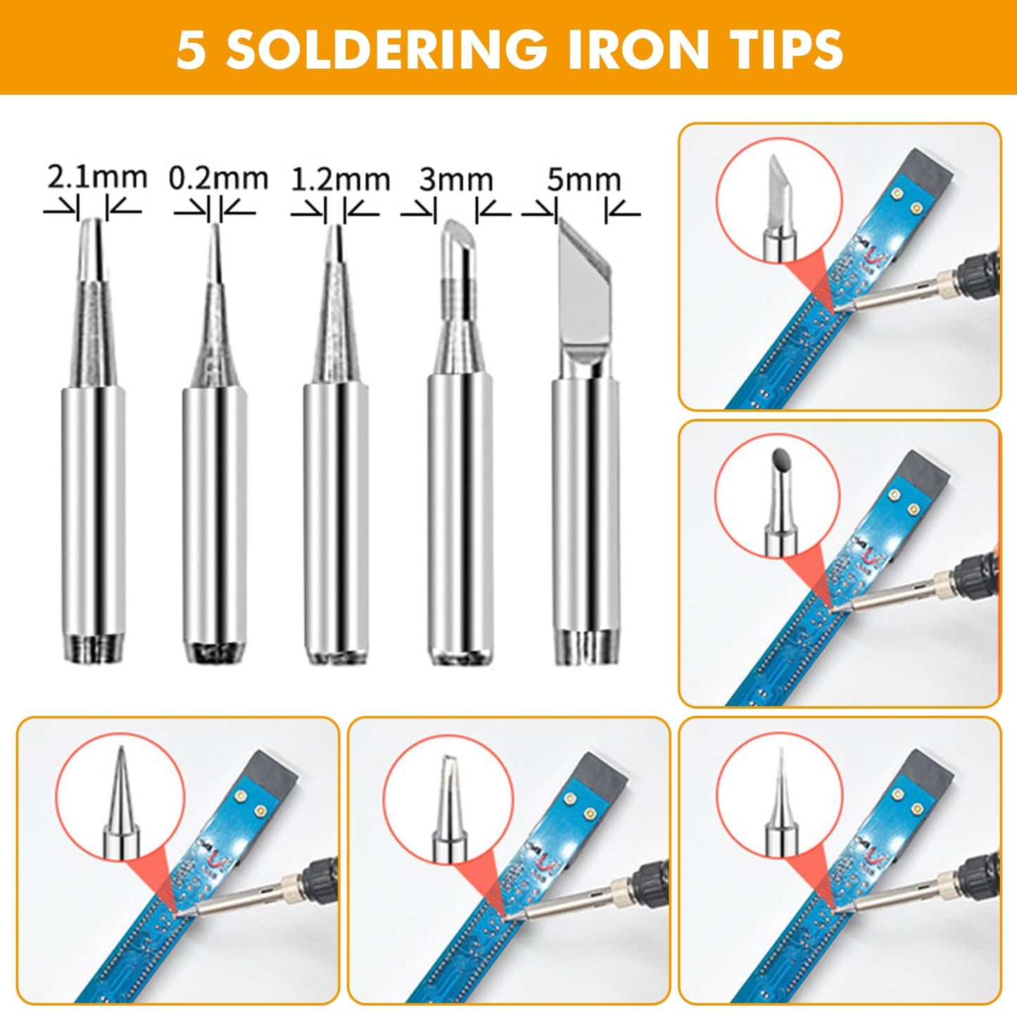 Oubit Soldering Iron Kit with Digital Multimeter, 80W LCD Fasting Heating (180-480°C) Soldering Welding Iron Tools with ON-Off Switch, 5*Soldering Iron | Tips 8-in-1 Screwdriver | Stand