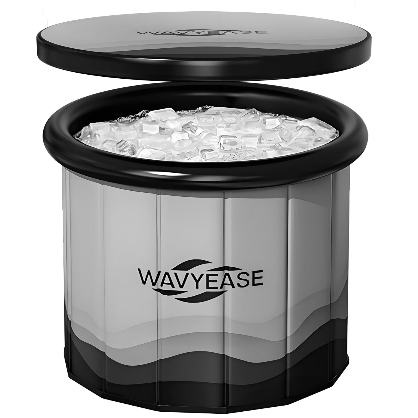 Upgraded Portable Cold Plunge Tub for Athletes & Adults (80 * 75 CM) | Foldable Ice Bath with Insulative Cover | Instant Setup for Indoor & Outdoor Recovery (Grey)