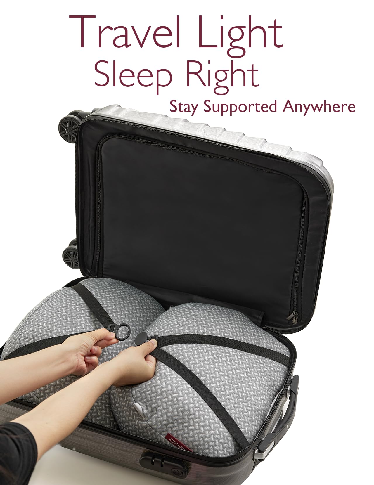 Momcozy Portable Pregnancy Pillow – W Shaped Maternity Support for Side Sleepers, Adjustable Travel Wedge Pillow for Back, Belly, and Hip Relief, Ideal for Pregnant Women, Deep Grey