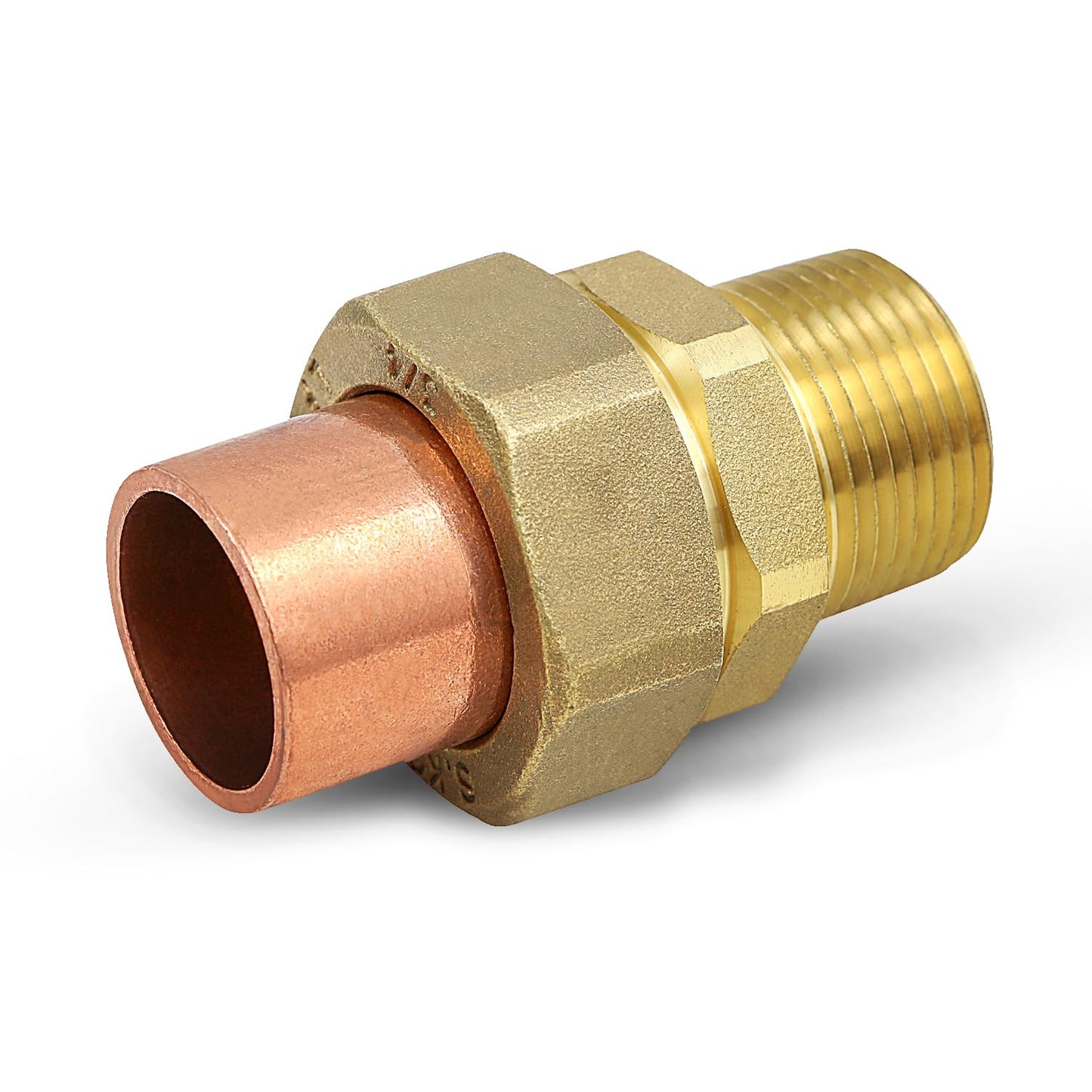 Supply Giant DDNV0001 1" No Lead Copper Union Fitting with Sweat to Male Threaded Connects