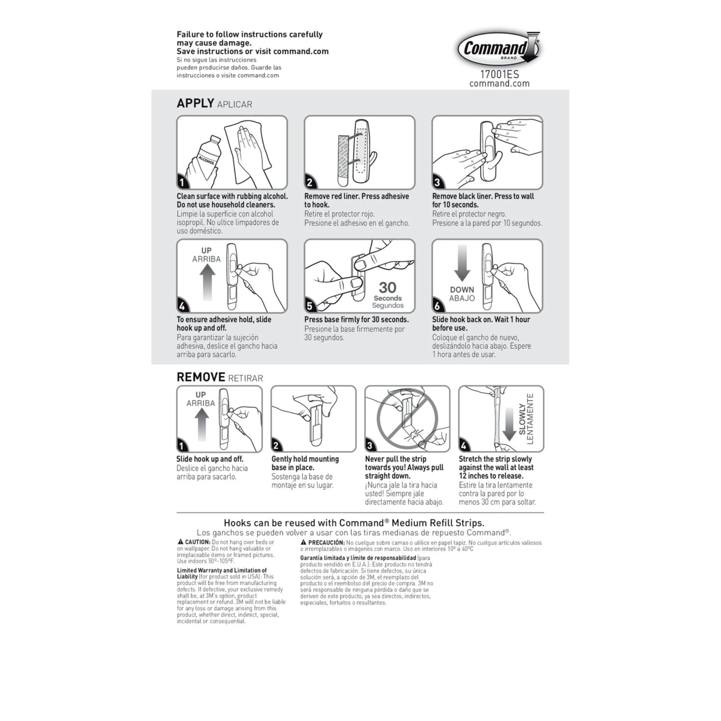 Command Medium Utility Hooks, Damage Free Hanging Wall Hooks with Adhesive Strips, Wall Hooks for Hanging Back to School Dorm Organizers, 9 White Hooks and 12 Command Strips