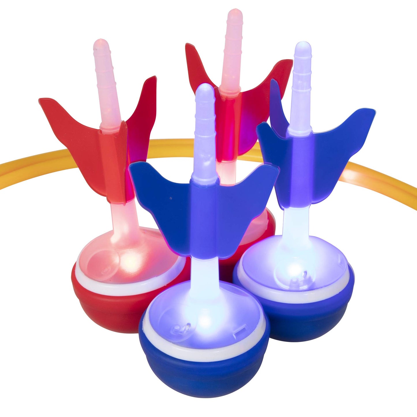 Triumph LED Backyard Darts with Two LED Targets with Four Light Features, Four Large LED Darts, Two LED Target Rings and Carry Bag
