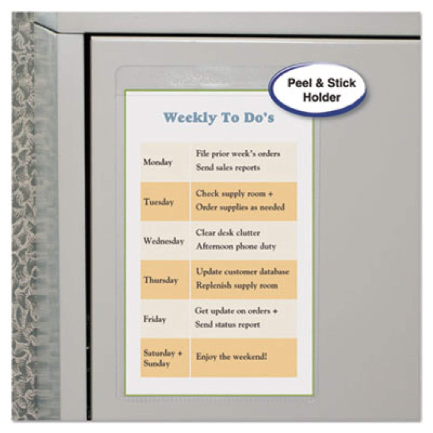 C-Line 70058 Shop Ticket Holder with self-Adhesive Back for 5 x 8 Insert, Clear, 50/Box