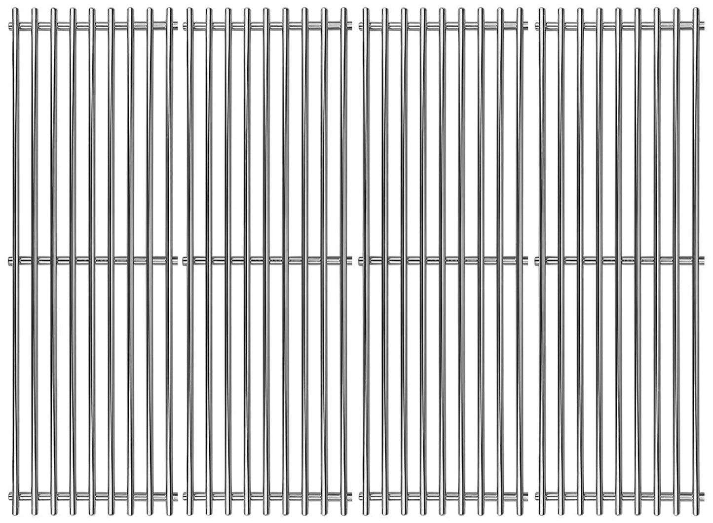 S66024 (4-Pack) 17 3/8" Stainless Steell Grates Replacement for Broil King Replacement Parts 3 4 Burner Baron Grill Grates Baron 320 9221-54 Baron 490 7120-64 Broil Mate 6120-64 Huntington Rebel