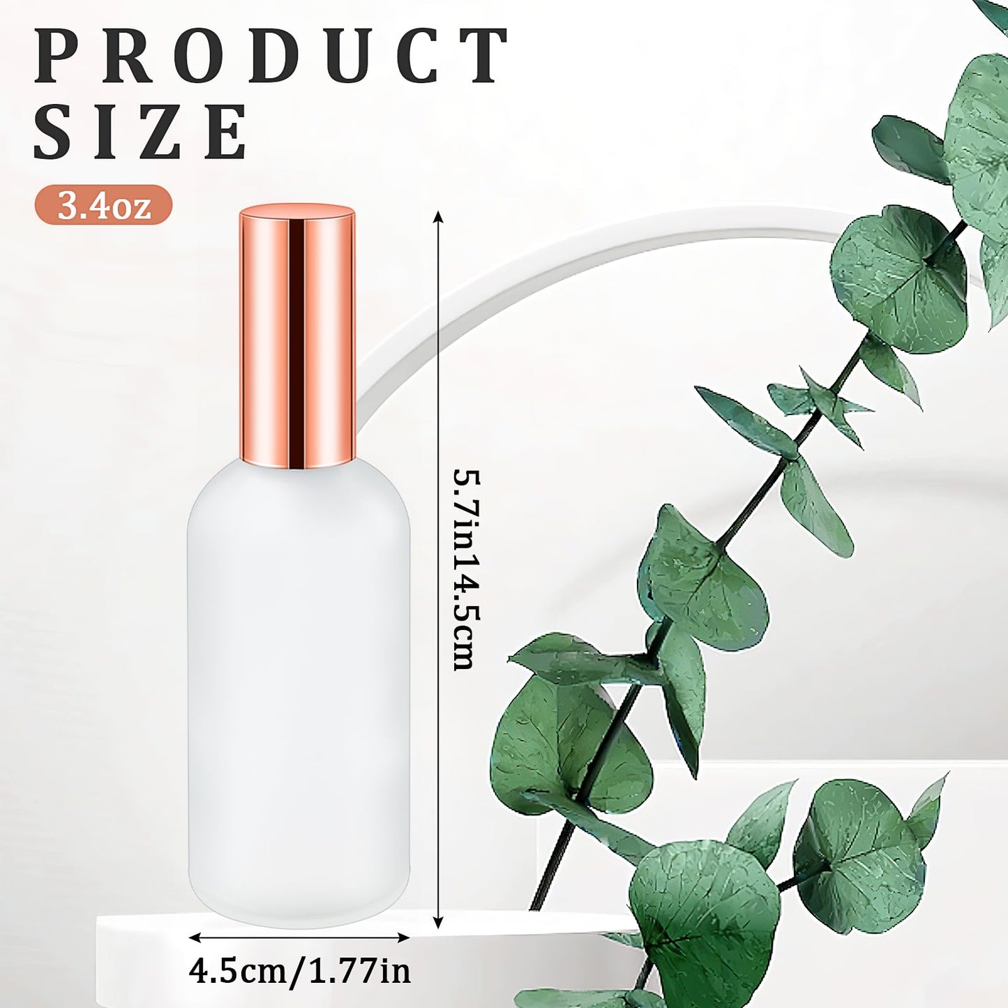 20 Pcs Glass Spray Bottles, 3.4 oz Clear Empty Perfume Atomizer Refillable Spray Mister Reusable Small Fine Mist Sprayer Pump for Travel Body