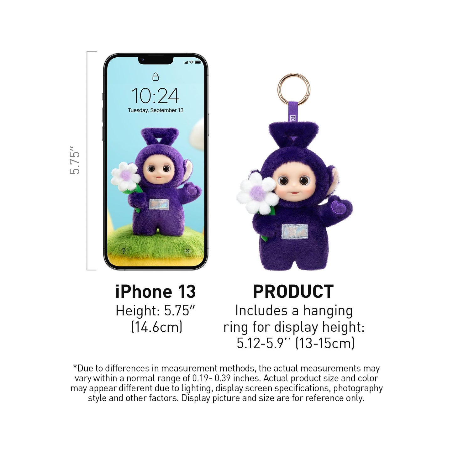 POP MART Teletubbies Say Hello Series Blind Box Pendant, Collectible Plush Toys, Holiday Birthday Gifts for Girls and Boys, Single Box
