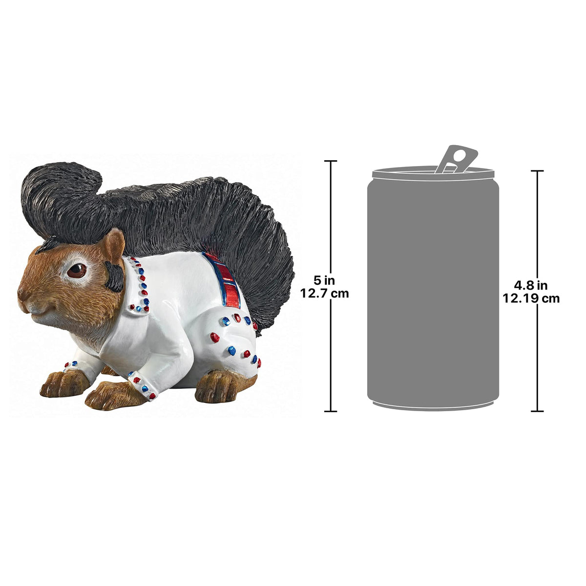 Design Toscano QM17042 Elmer The Rock and Roll Squirrel Garden Statue Full Color Realistic