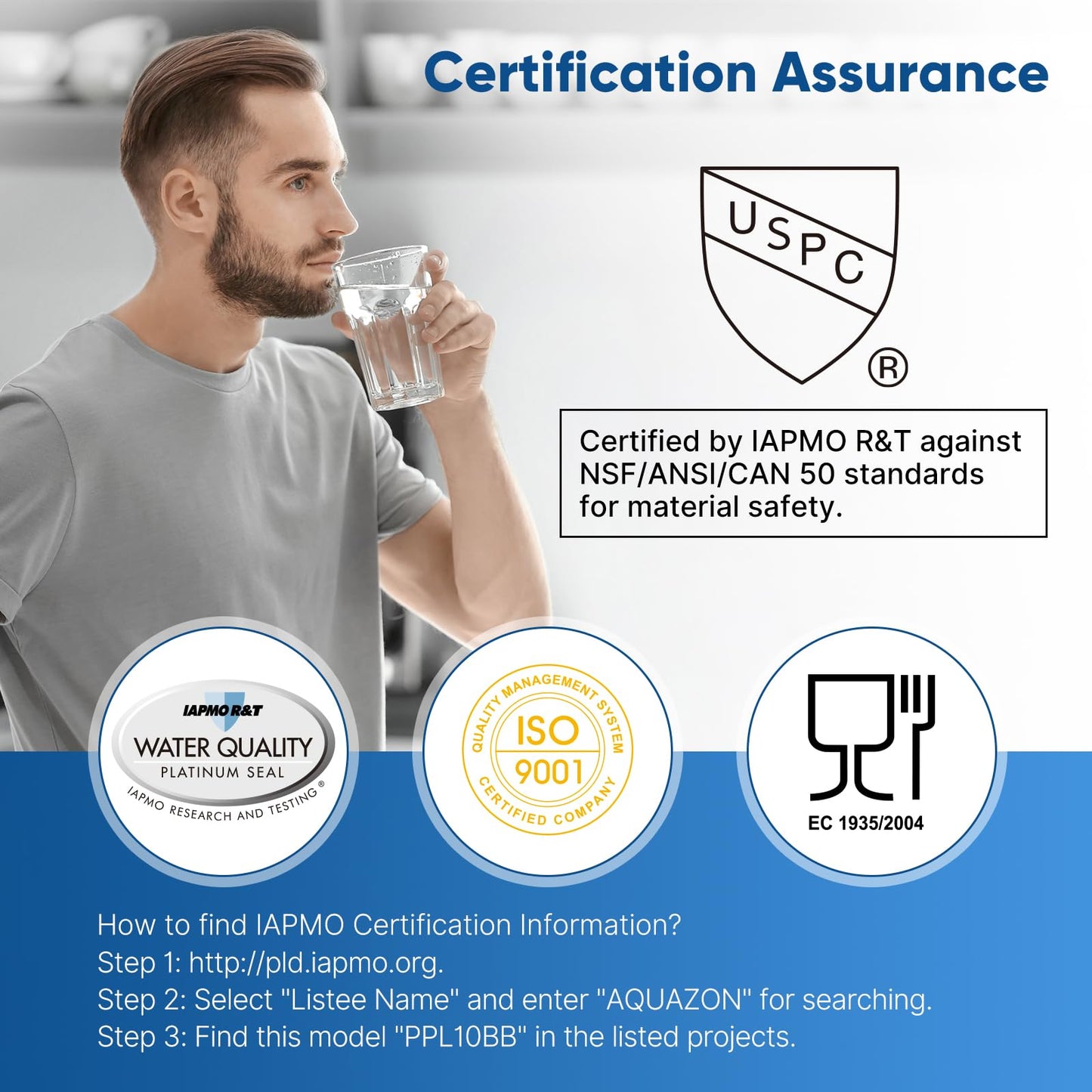 PUREPLUS 10" x 4.5" Whole House Pleated Sediment Filter for Well Water, Replacement Cartridge for GE FXHSC, Culligan R50-BBSA, Pentek R50-BB, DuPont WFHDC3001, American Plumber W50PEHD, GXWH40L, 4Pack