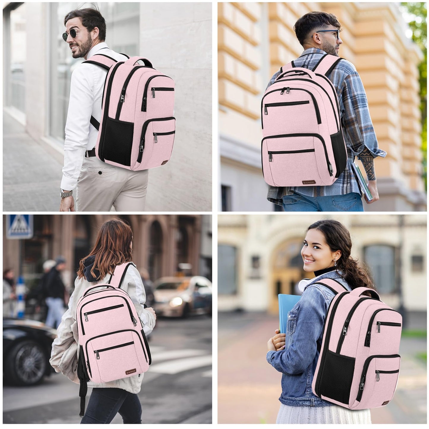 BIKROD Backpack for Girls Women, School Backpack for Teen Boys, Lightweight Casual High School Bookbag, Daily-use Travel Laptop Backpack with USB Charging Port Fits 15.6 Inch Notebook