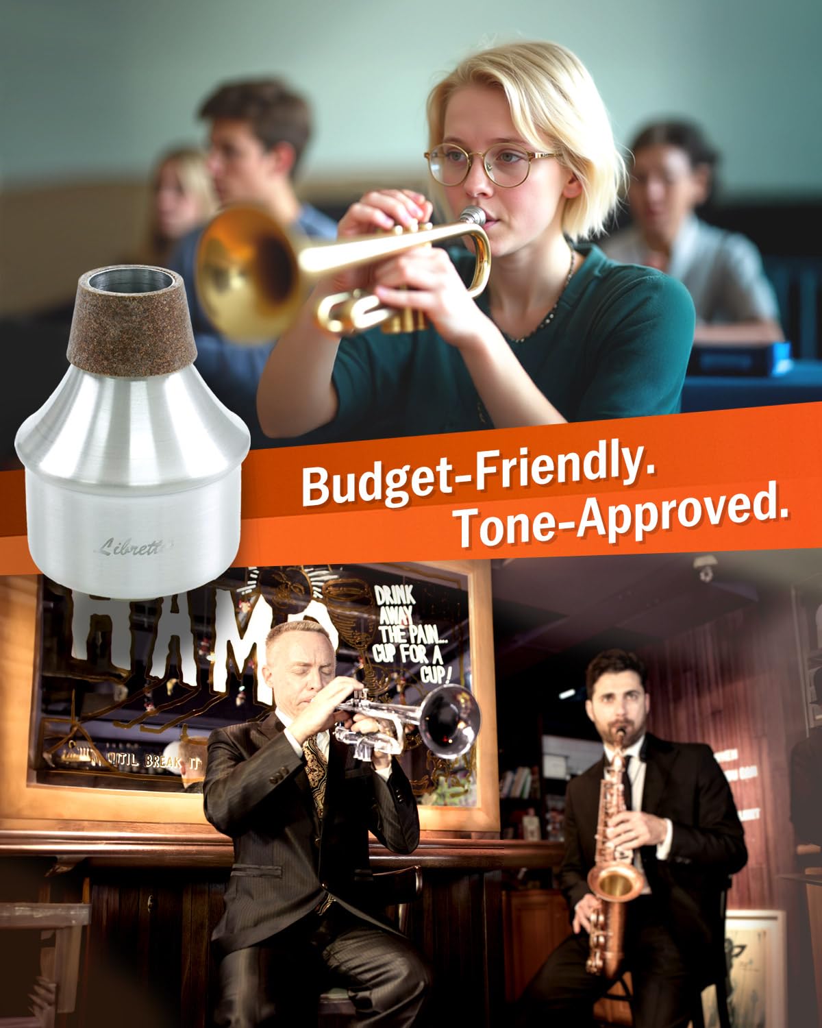Libretto Trumpet Mute, 10 styles available, the complete series on site