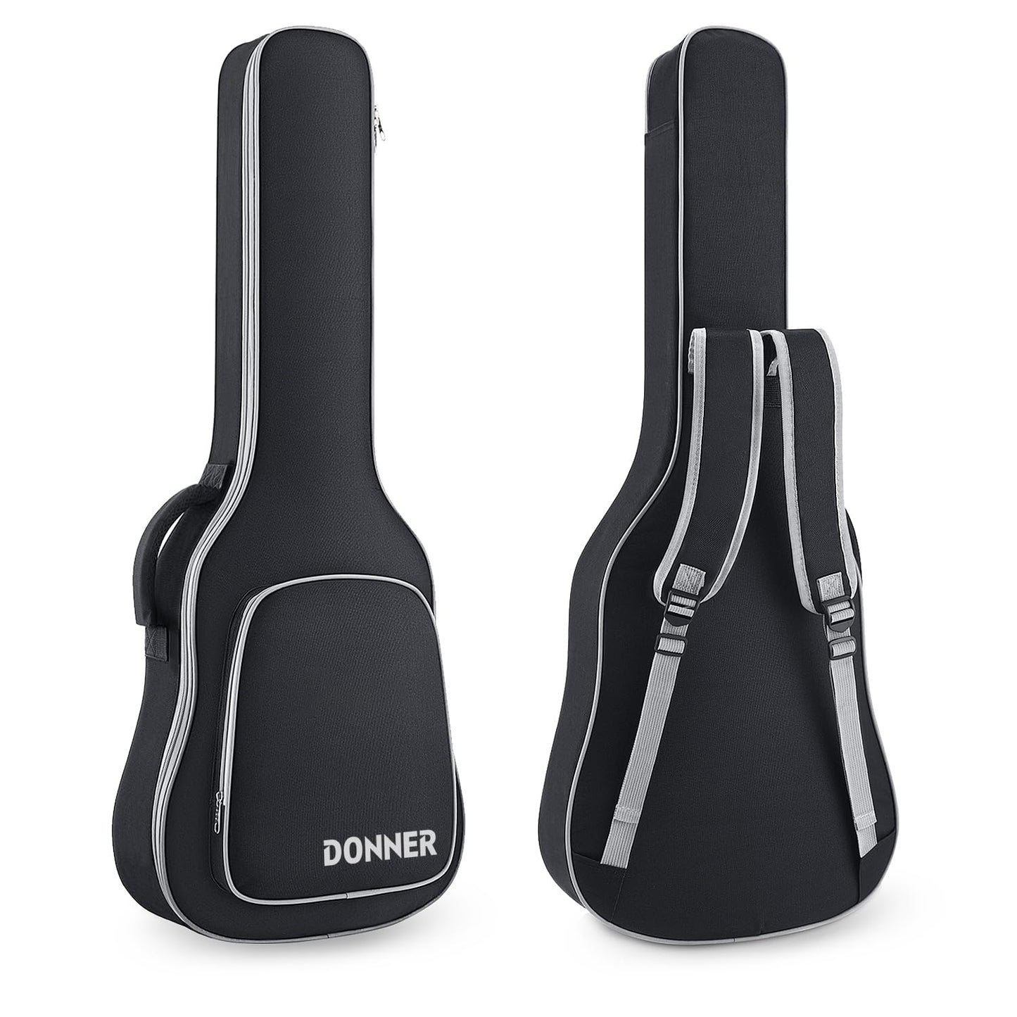 Donner 39 inch Electric Guitar Gig Bag, 0.3in Sponge Padding 600D Thick Ripstop Waterproof Nylon Soft Carry Case Dual Adjustable Shoulder Straps Thick Sponge Handle