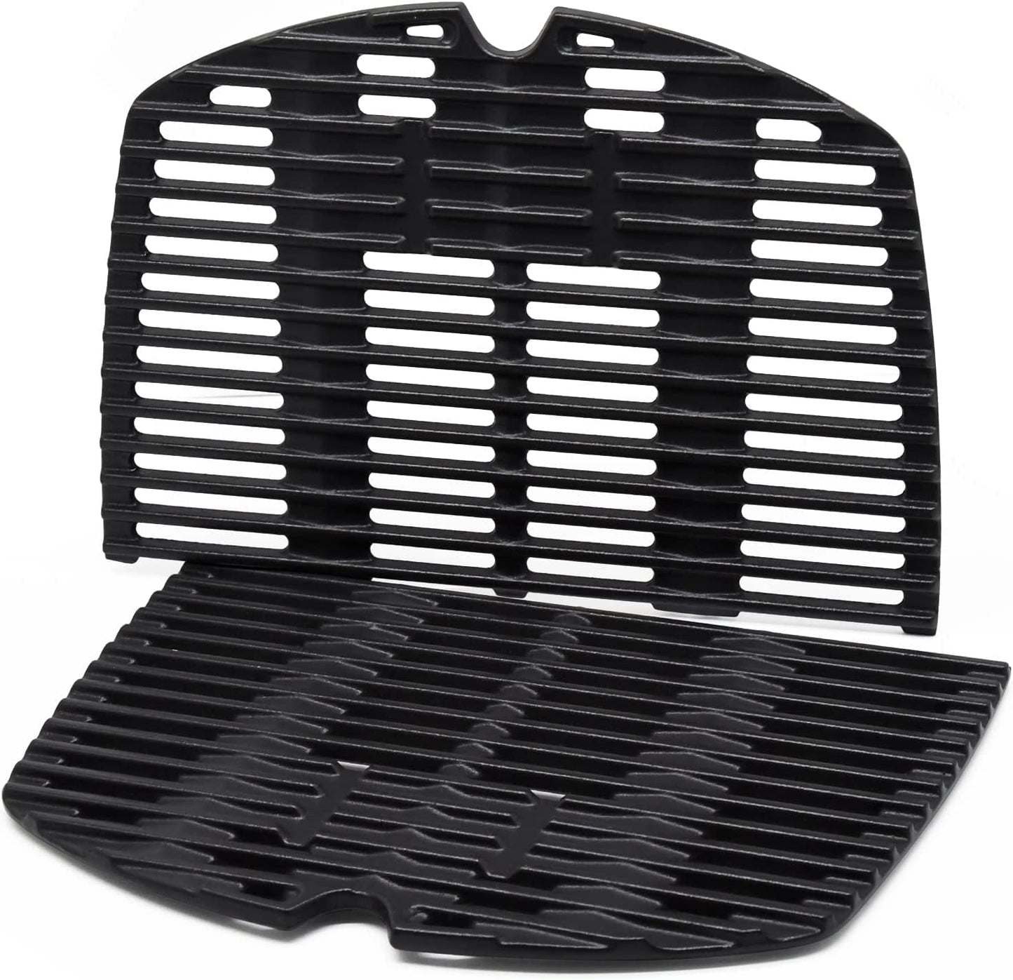Criditpid 7645 Cast Iron Cooking Grates for Weber Q200, Q220, Q2000, Q2400 Series Gas Grills, Grid Grate Replacement Parts for Weber 7645 65811, 2 Pack