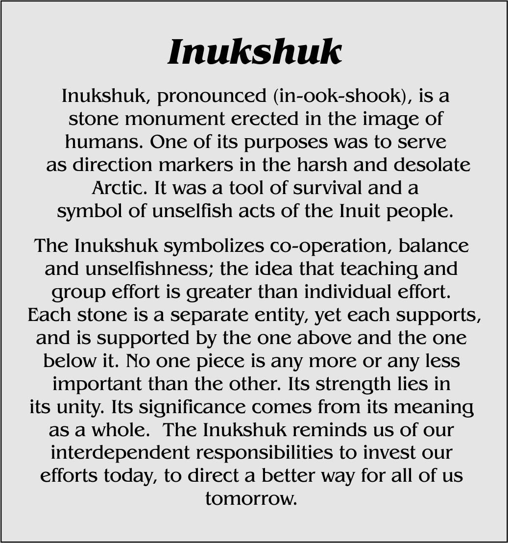3.5" Frosted Glass Inukshuk
