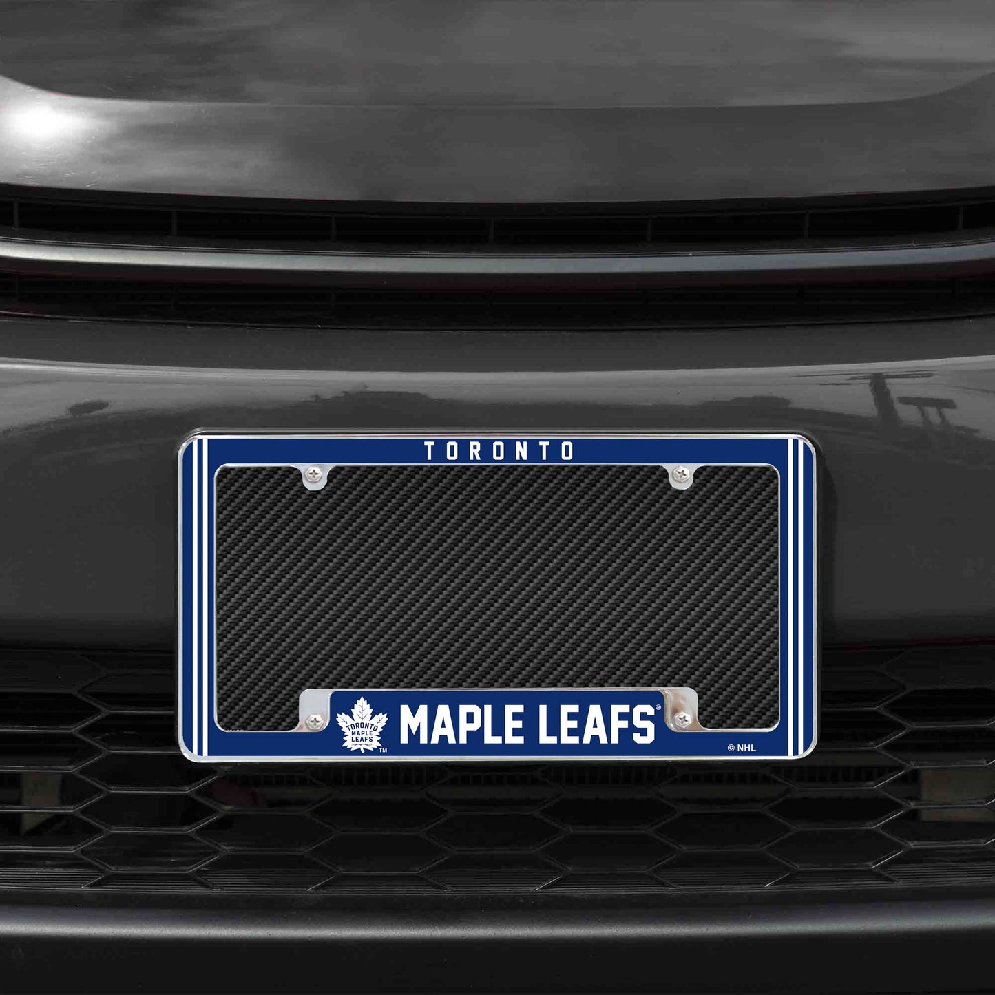 Rico Industries NHL Toronto Maple Leafs Classic 12" x 6" Chrome All Over Automotive License Plate Frame for Car/Truck/SUV