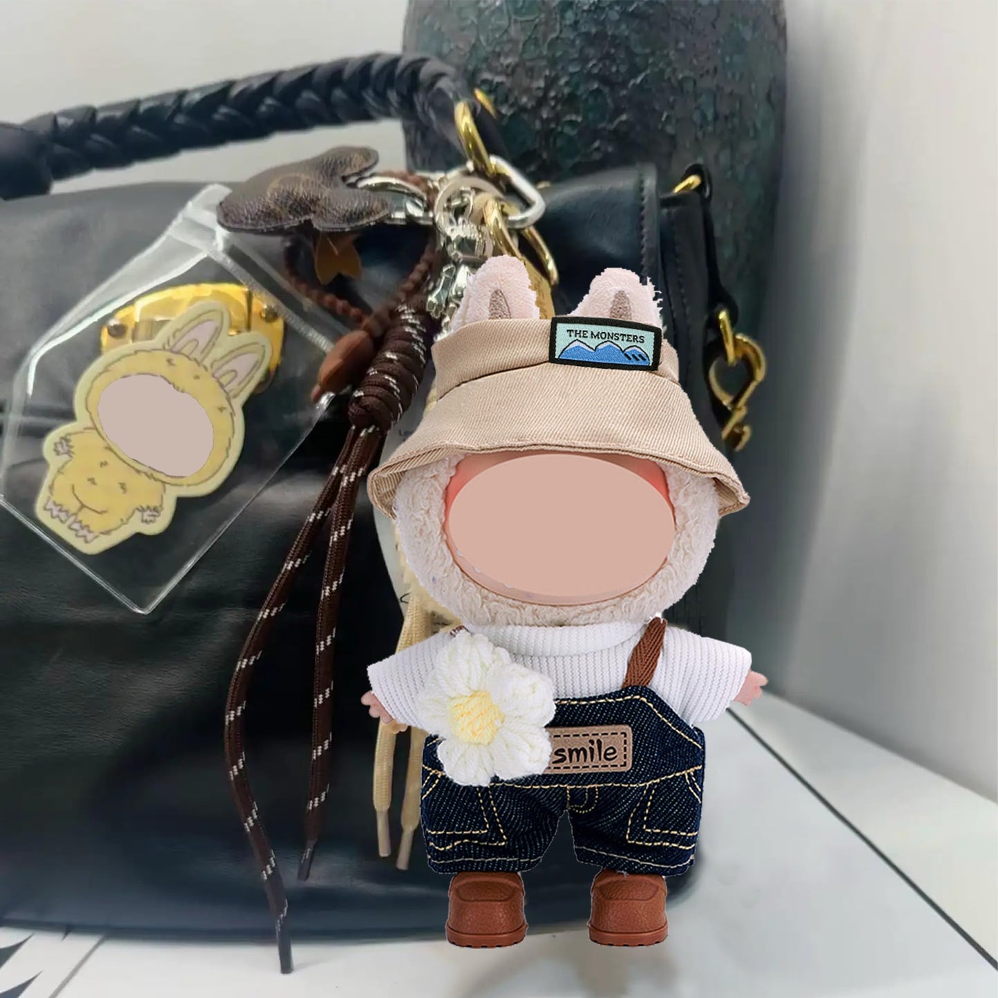 ebuddy 6 Sets Doll Clothes for 17 cm Plush Doll - Fashion Overalls Ensemble Adorable Outfits Collection (Clothes Only)