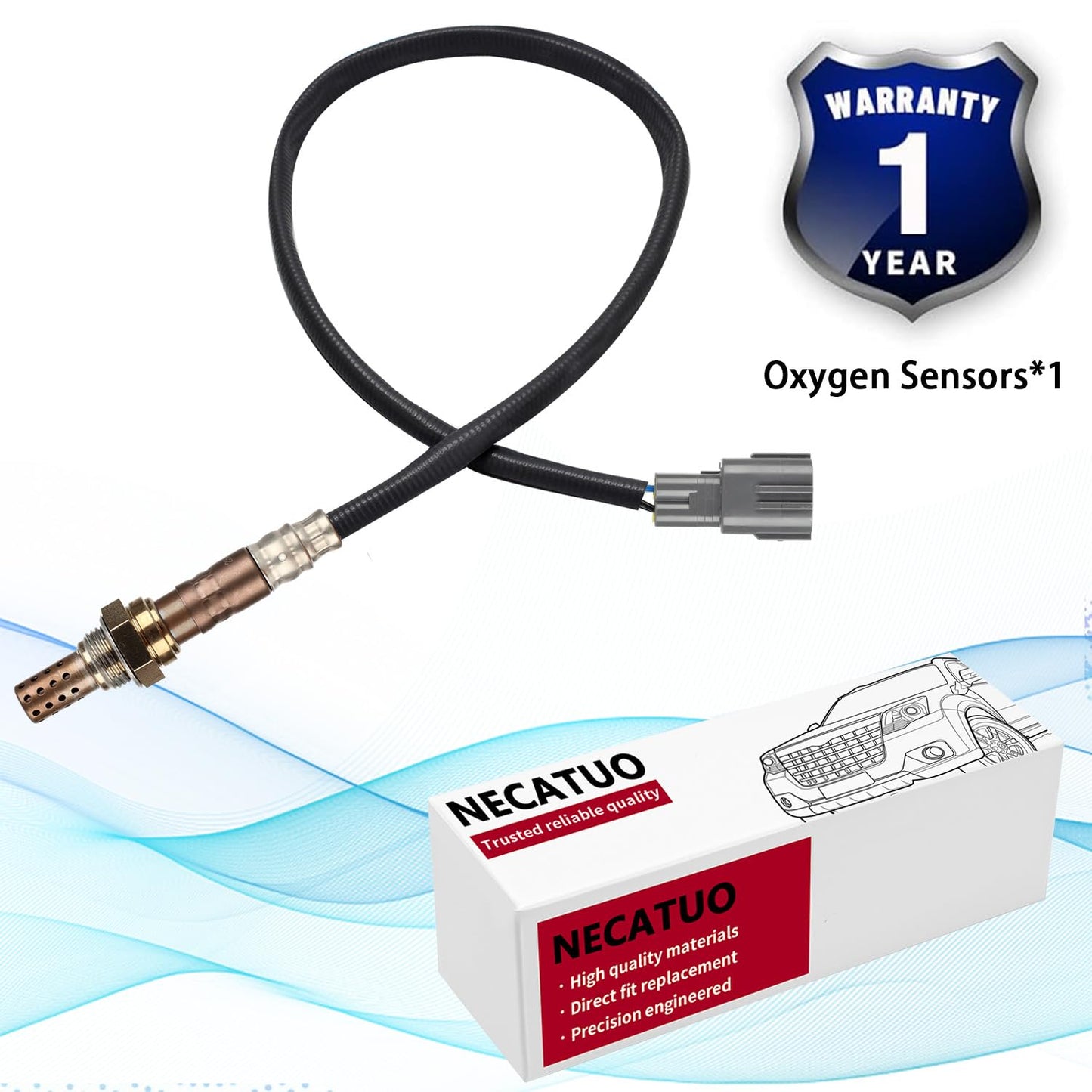 NECATUO 234-4622 Downstream O2 Oxygen Sensor (Set of 1) Heated Air Fuel Ratio Compatible with Toyota Camry Avalon Sienna 4Runner RAV4 Solara Matrix Lexus ES300 Pontiac Vibe for 250-24360