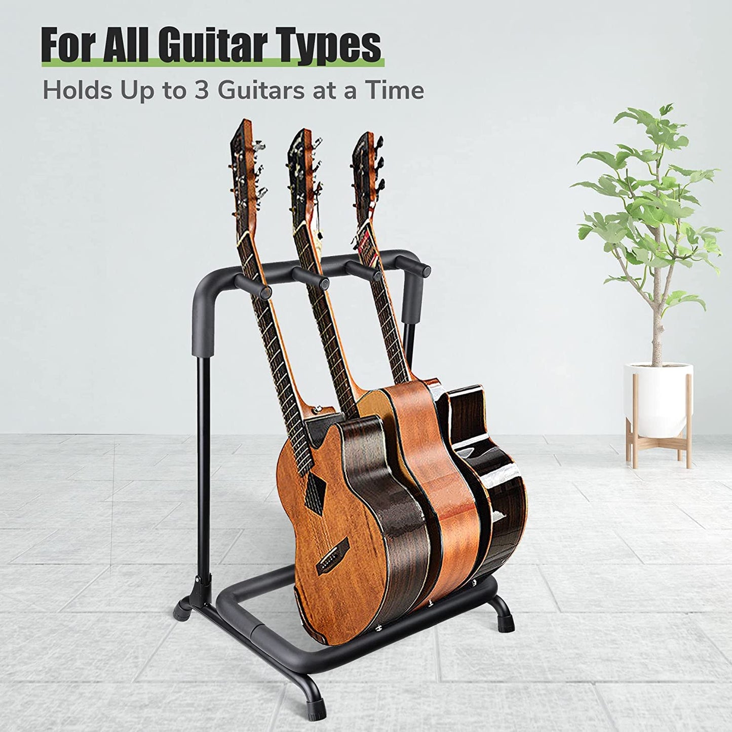 Guitar Stand,Multiple-Guitar Stands & Hangers,Multi-Guitar Display Rack Folding Stand Band Stage Bass Acoustic Guitar (3 Holder)……