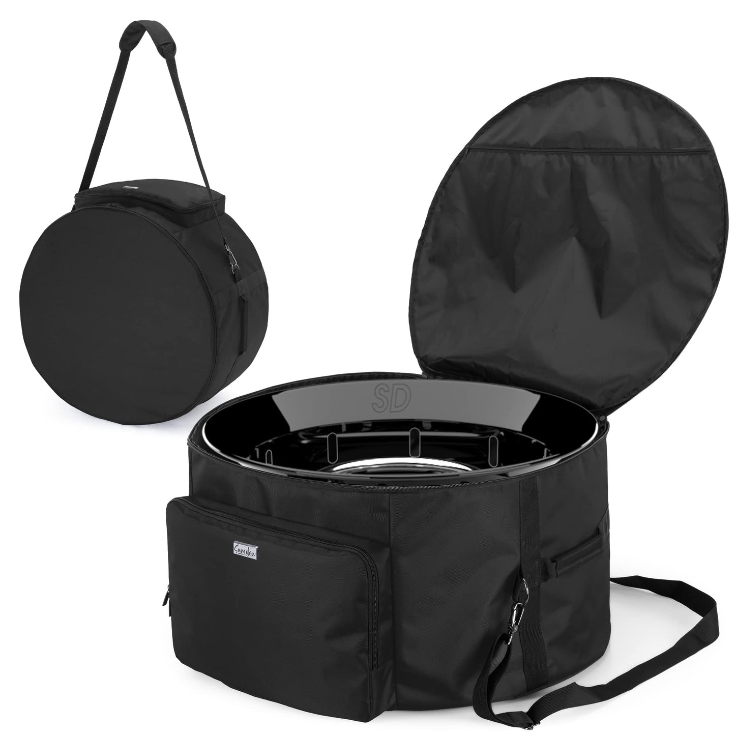 SAMDEW 24 Inch Outdoor Fire Pit Bag Compatible with Outland Firebowl Model 883 885, Portable Firebowl Travel Carrying Case for 24 Inch Diameter Propane Gas Fire Pit, Black, Bag Only